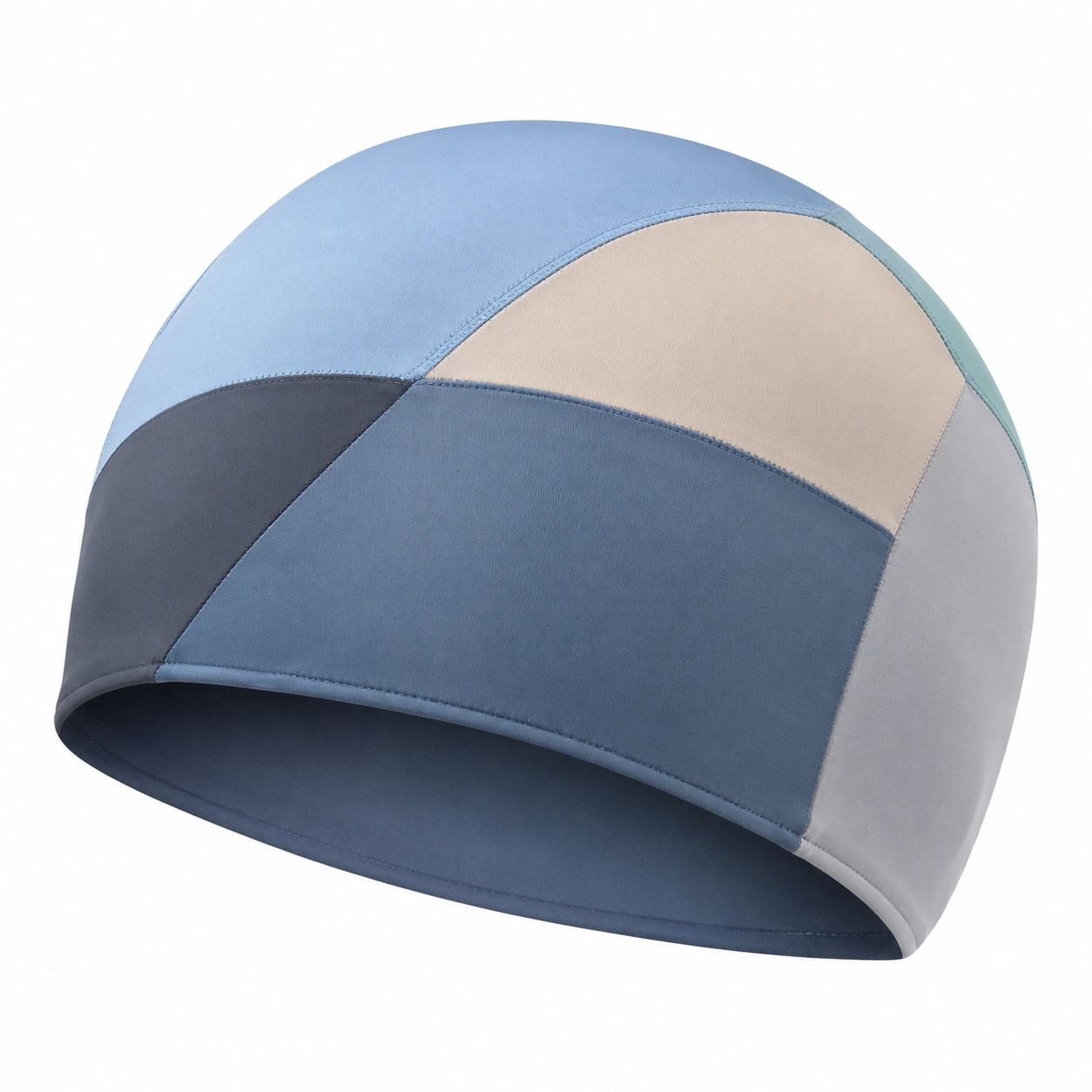 Bunte Silikon-Schwimmkappe im Patchwork-Design-furnivoxa