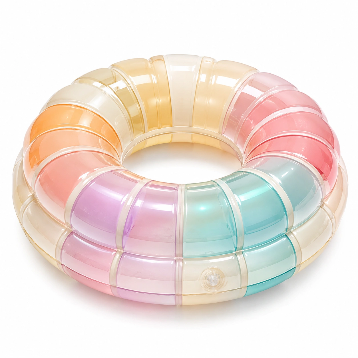 Aufblasbarer Schwimmring Transparent Bunt, Ø 90 cm-furnivoxa