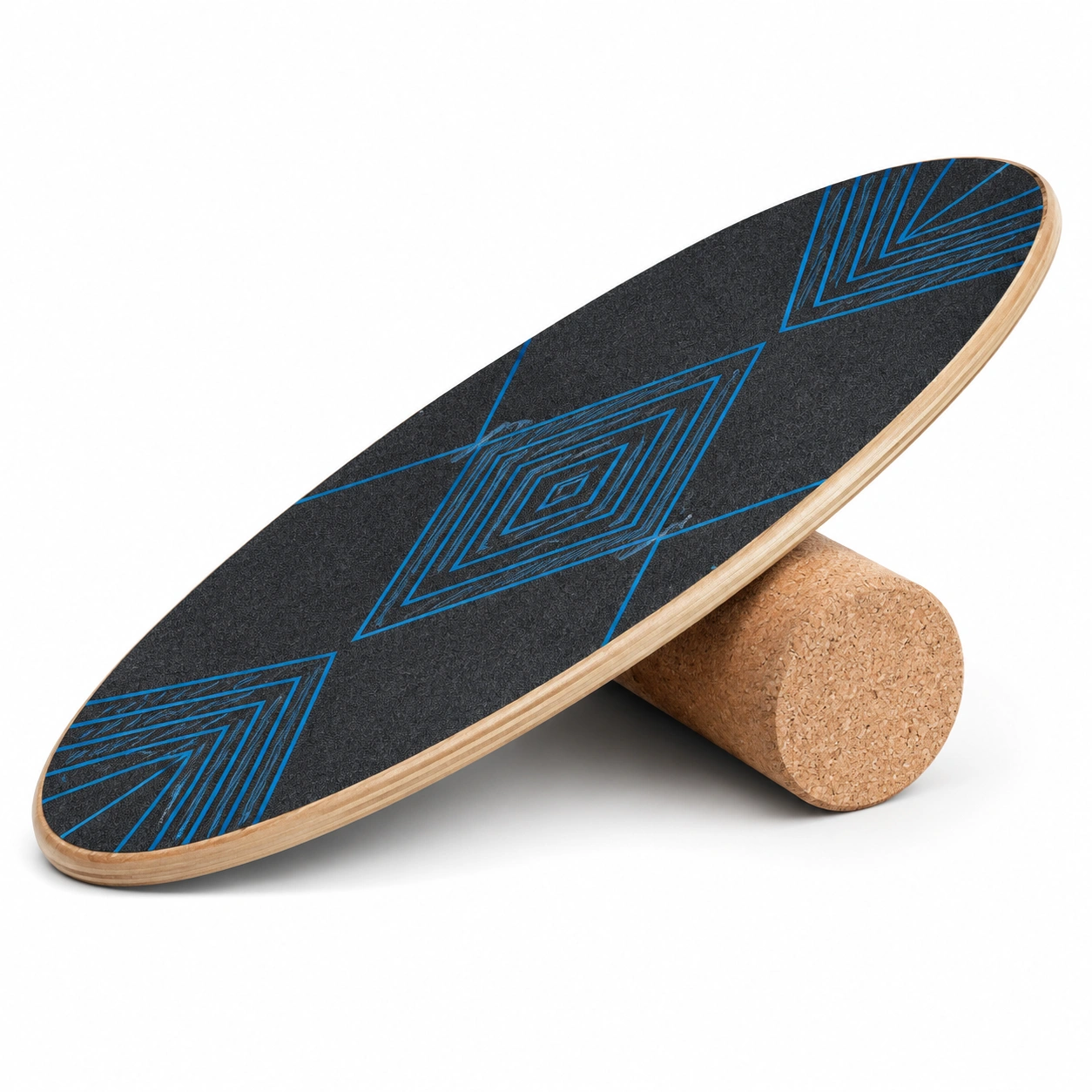 Tavola Balance Board con Rullo Antiscivolo Nero e Blu per Allenamento-room ELVANI