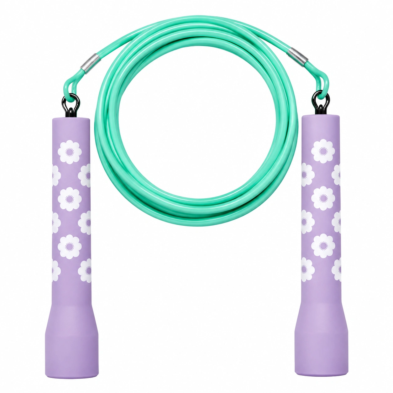 Corda per Saltare Fitness Regolabile Viola con Fiori-room ELVANI