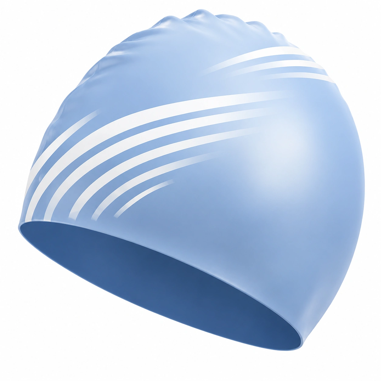 Cuffia da nuoto impermeabile in silicone azzurro-room ELVANI