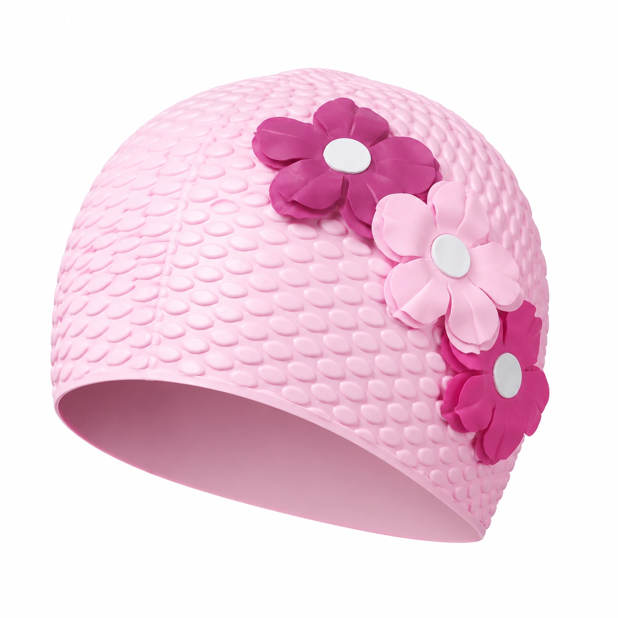 Cuffia da Nuoto con Decorazione Floreale Rosa-room ELVANI