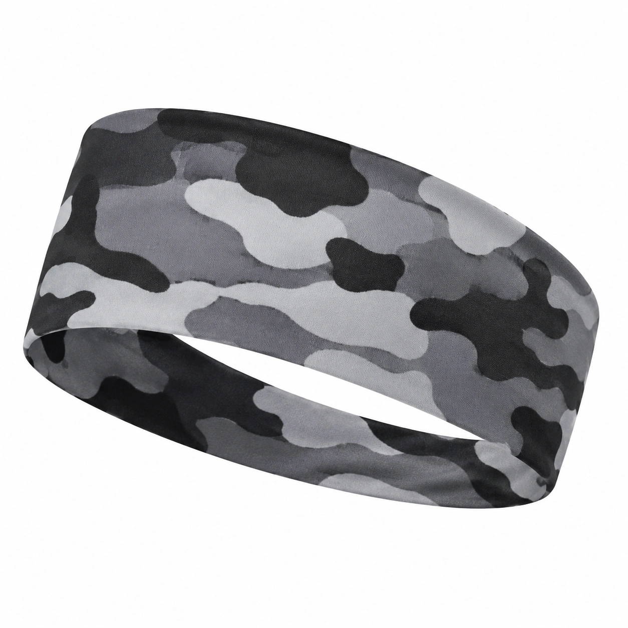 Fascia per Capelli Sportiva Mimetica Larga Grigio/Nero-room ELVANI