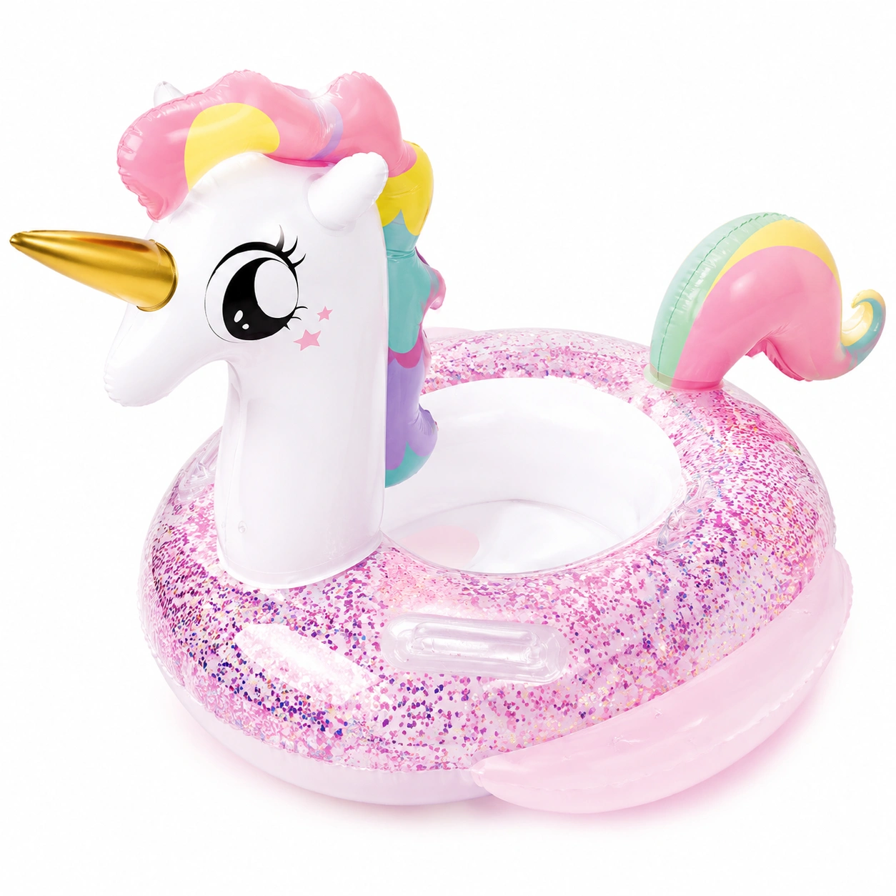 Unicorno Gonfiabile per Piscina Bambini Rosa e Glitter-room ELVANI