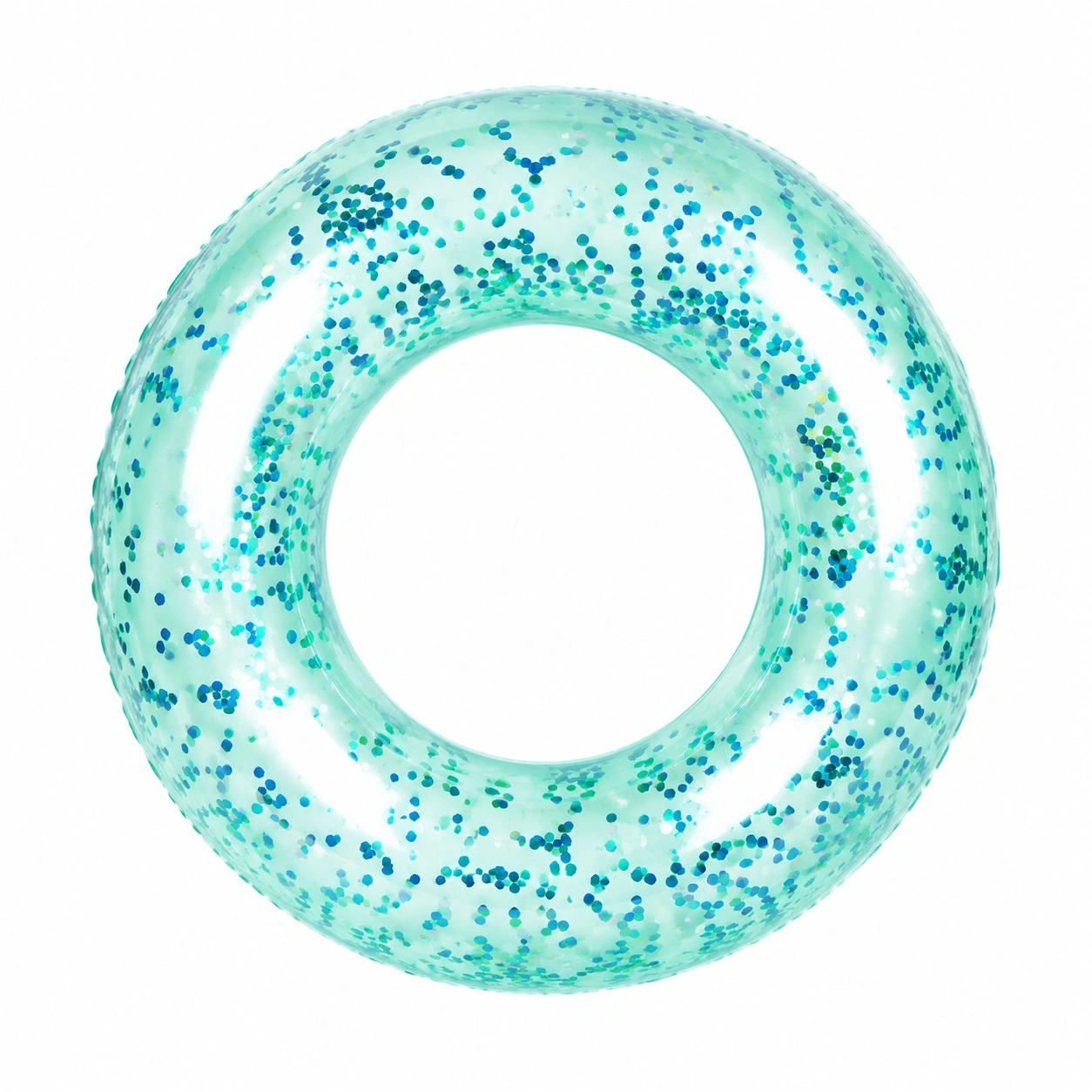 Ciambella Gonfiabile con Glitter Verde Acquamarina-room ELVANI