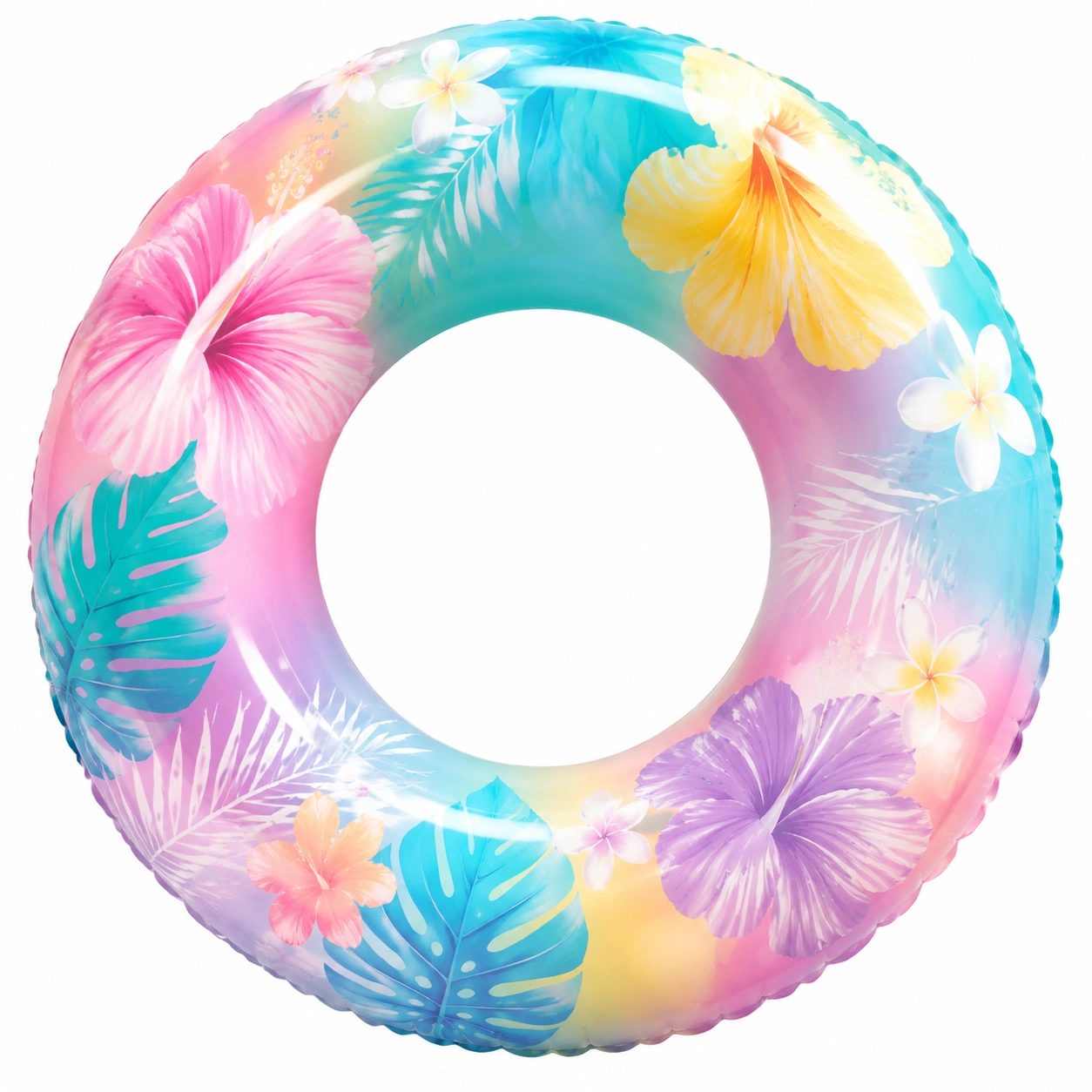 Salvagente Gonfiabile Floreale Rosa/Blu/Giallo 90cm-room ELVANI
