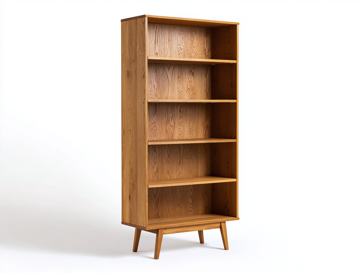 Librerie-Legno-76x34x185 cm-legno naturale-design aperto-Lizolyhaven