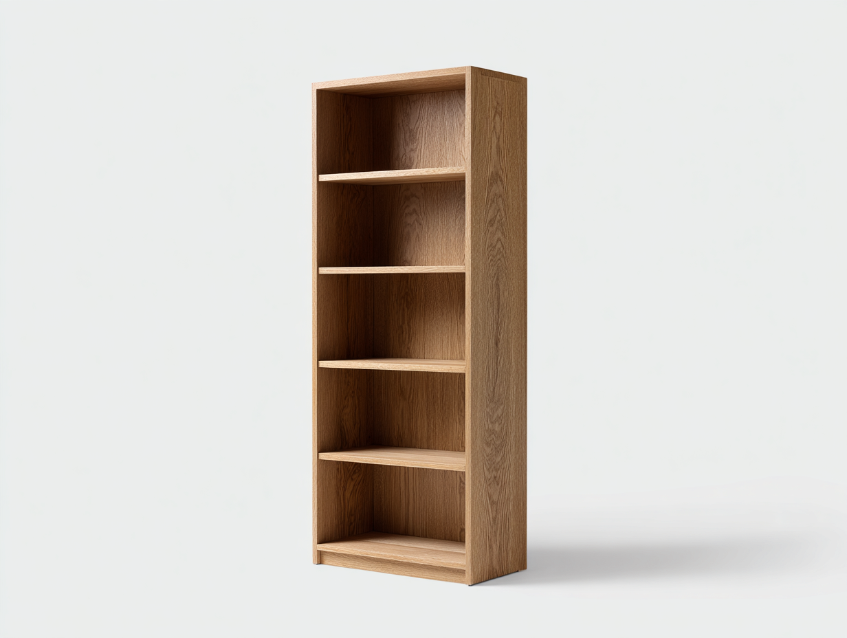 Librerie-Legno-70x30x178 cm-legno naturale-design aperto-Lizolyhaven