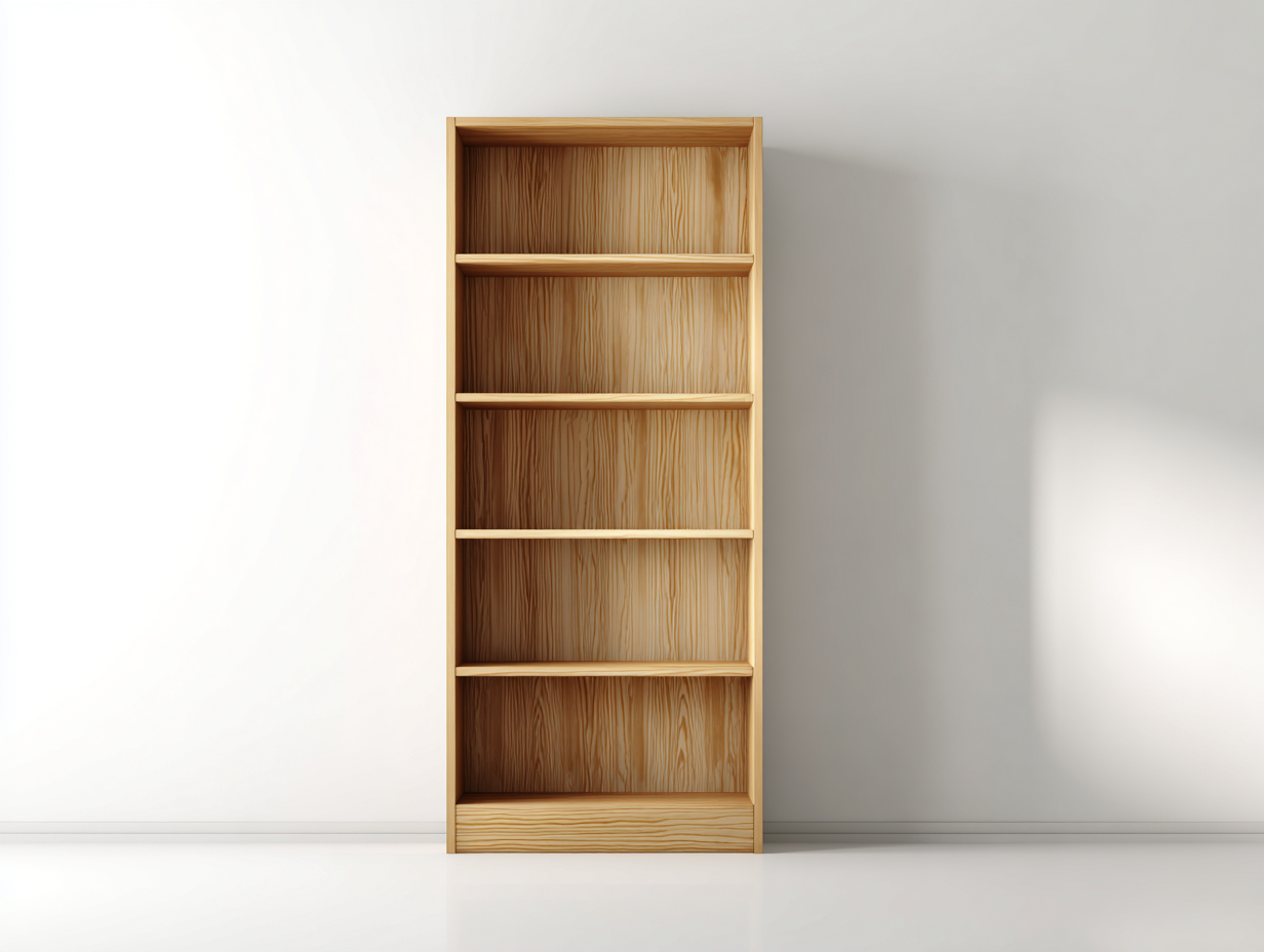 Librerie-Legno-74x31x183 cm-legno naturale-design aperto-Lizolyhaven