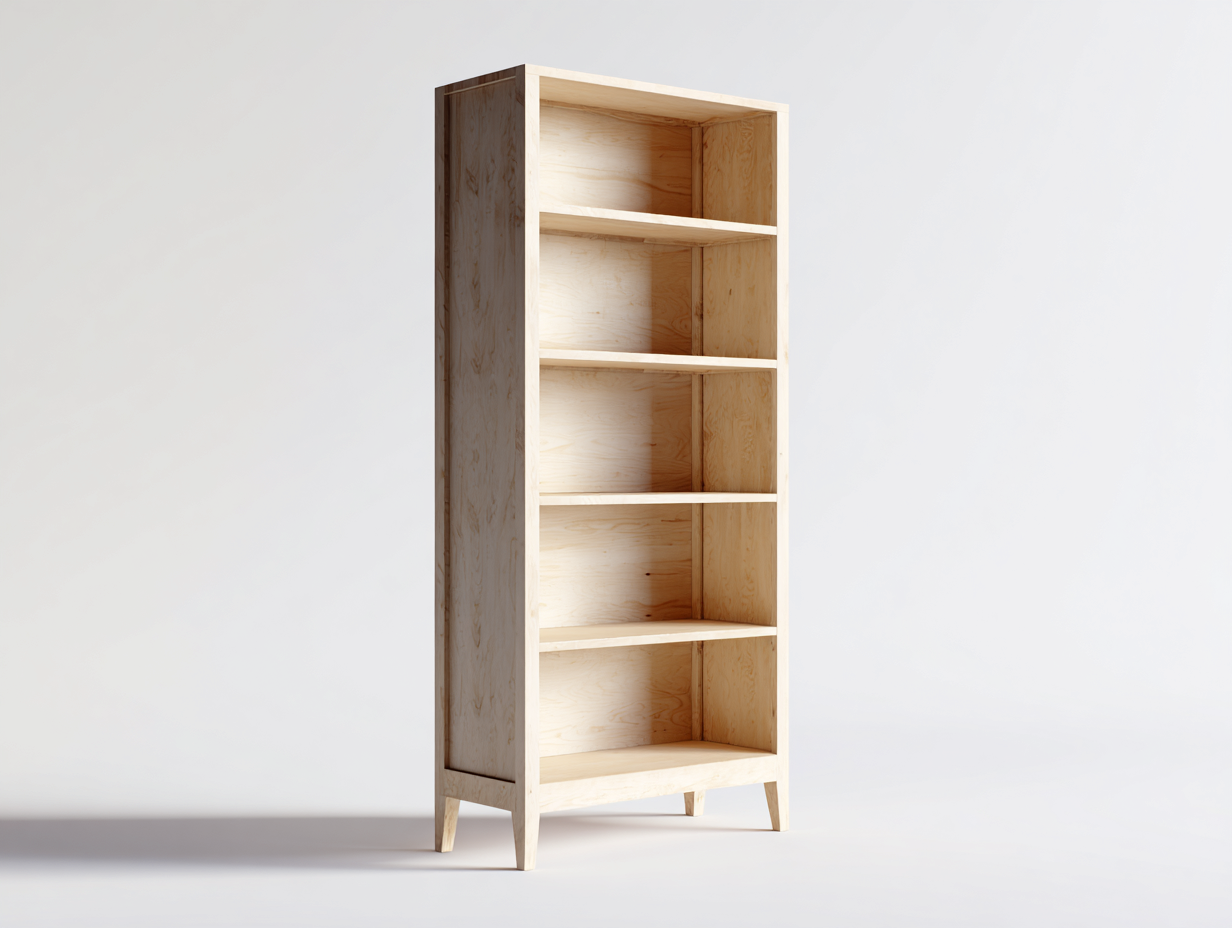 Librerie-Legno-78x33x186 cm-legno naturale-design aperto-Lizolyhaven