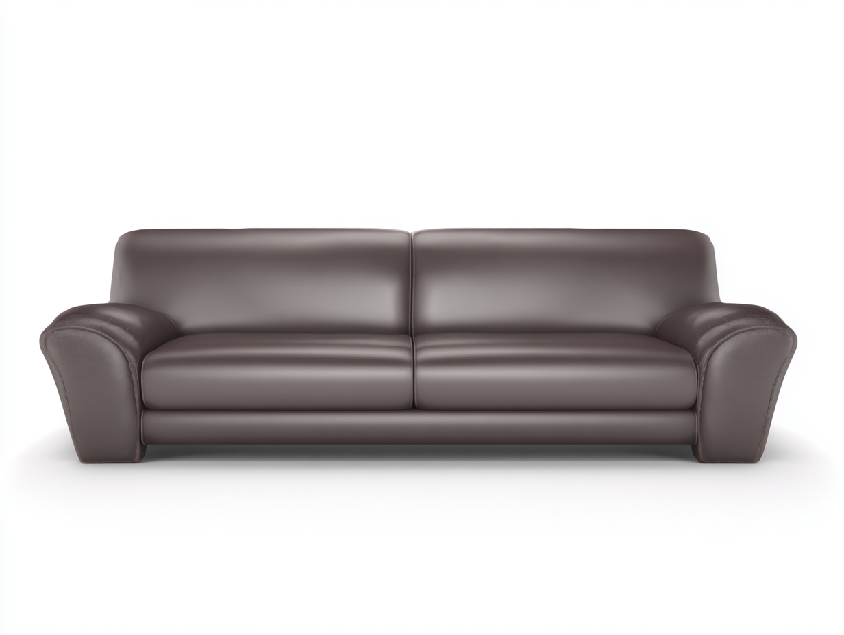Divano lineare - pelle sintetica - 198x92x82 cm - marrone scuro - classico-Minorhanest