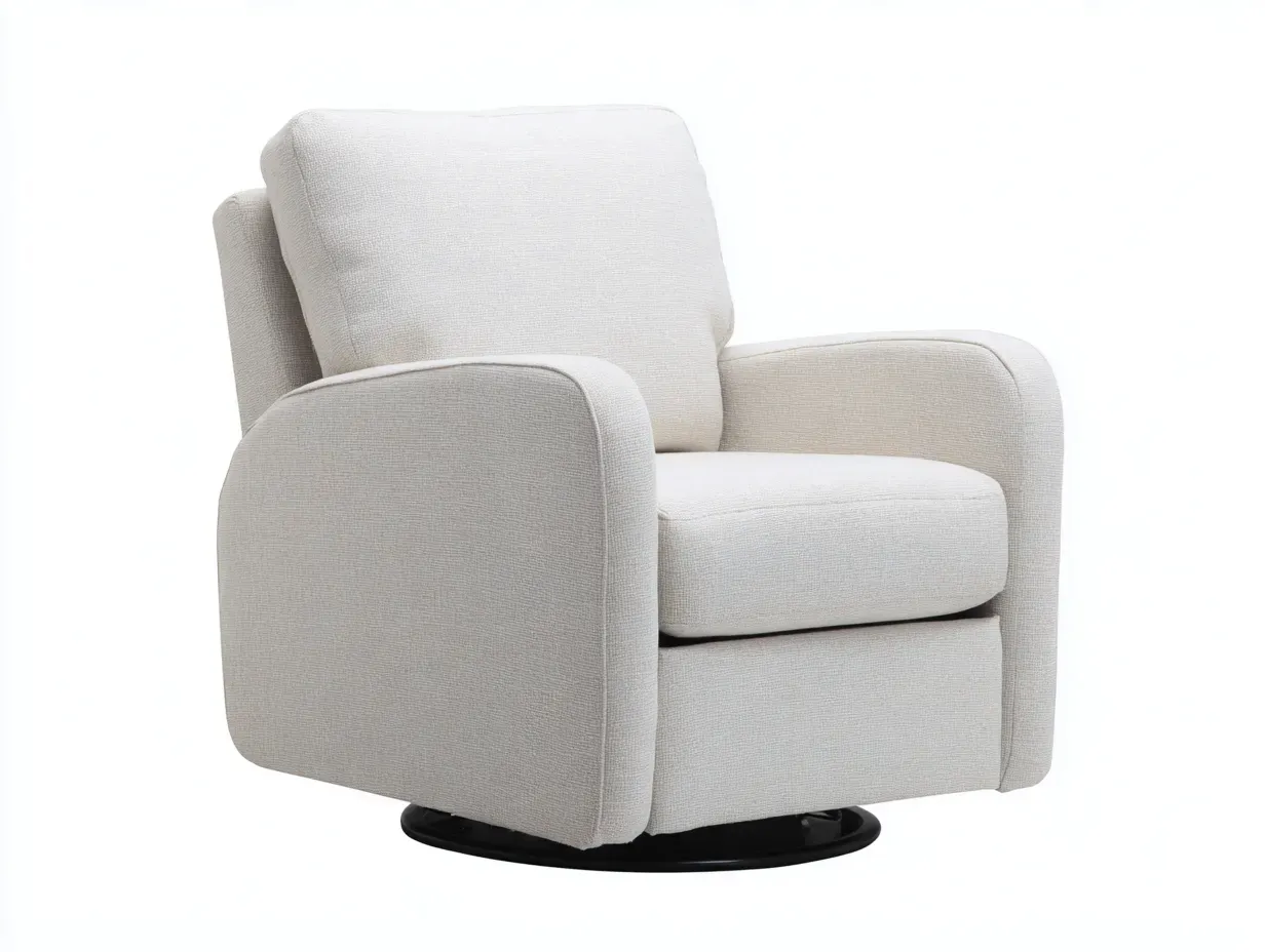 Sillón tapizado 89x88x82 cm - beige y negro - respaldo inclinado para salón