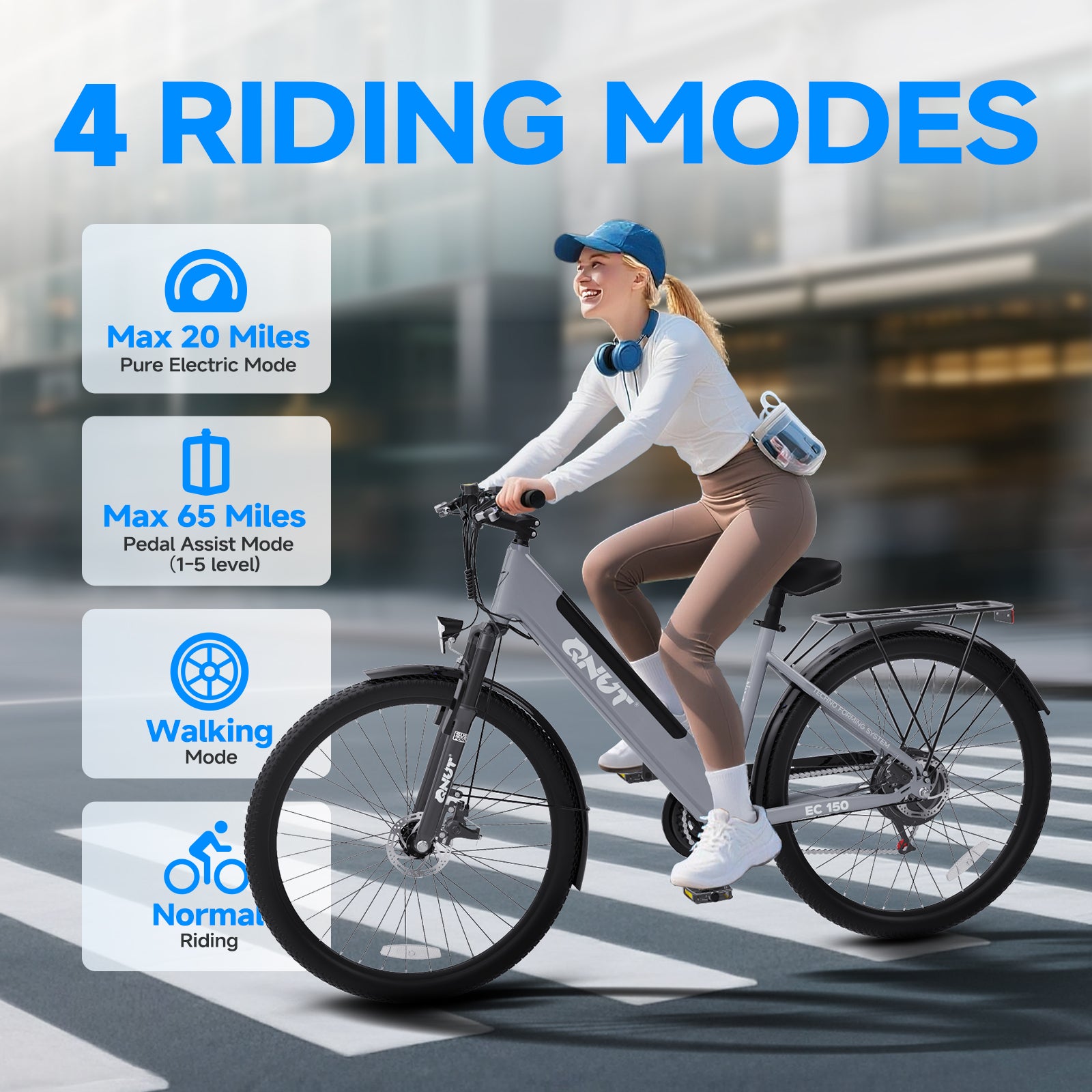 QNUT EC150 Urban&Commuter Electric Bike-US