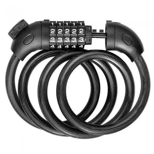 5 Dial-Up Combination Cable Bike Lock, 1.2m X 12mm