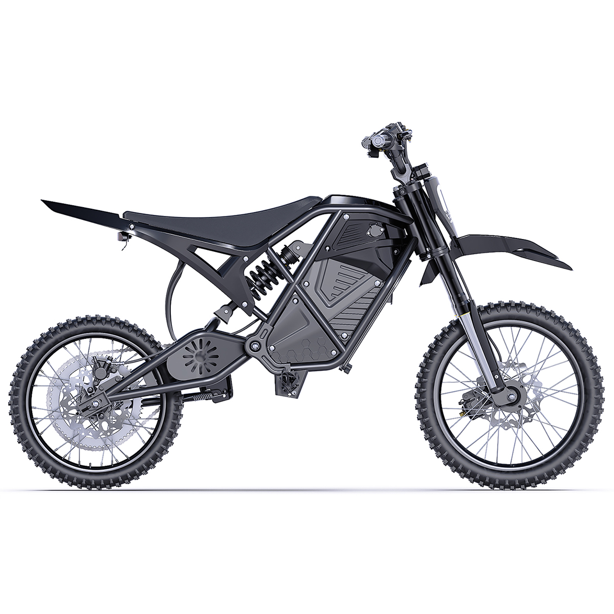 Qnut EDB001 Electric Dirt Bike 1500W Motor 36 MPH Max Speed 48V 20Ah battery 43-53 Miles Max Range
