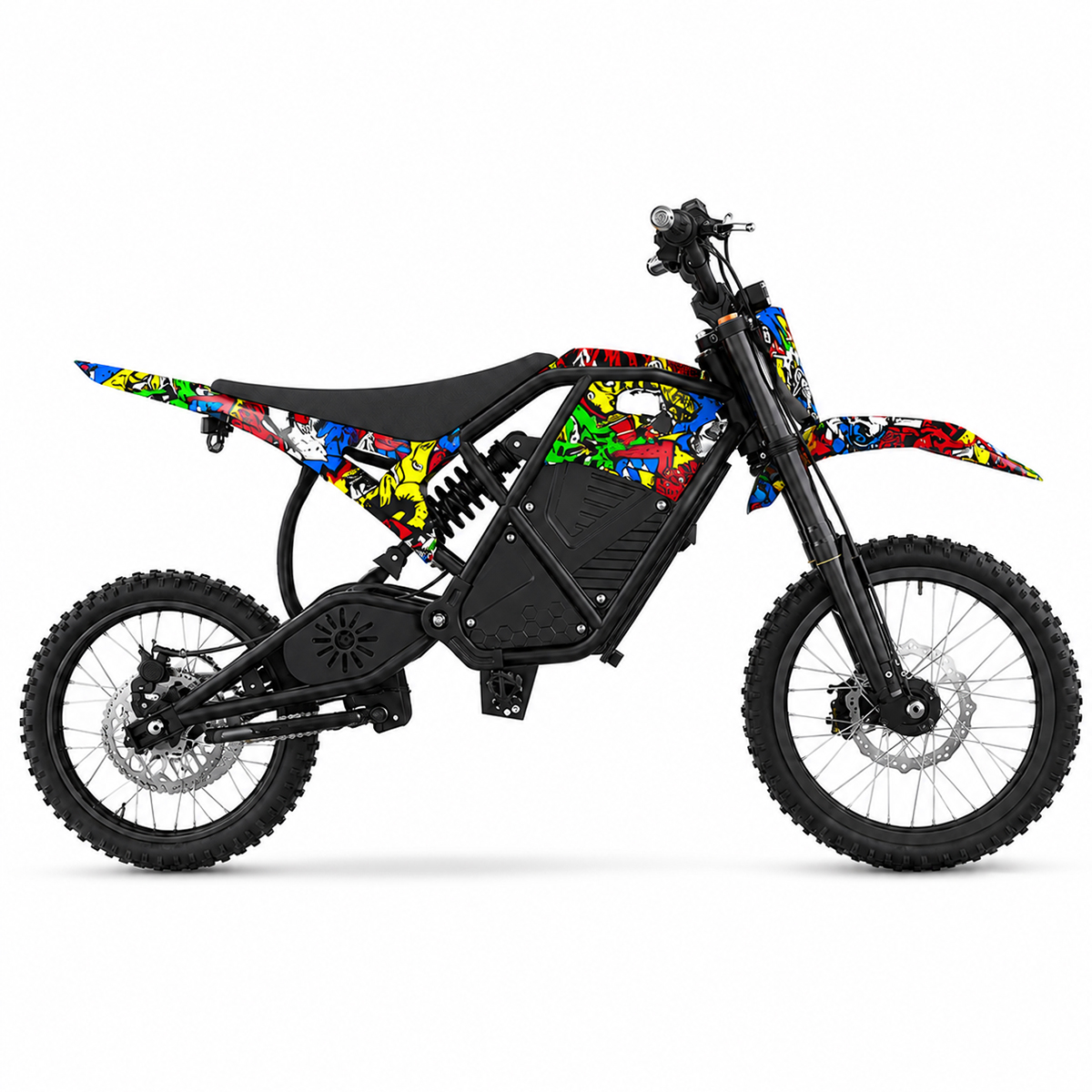 Qnut EDB001 Electric Dirt Bike 1500W Motor 36 MPH Max Speed 48V 20Ah battery 43-53 Miles Max Range