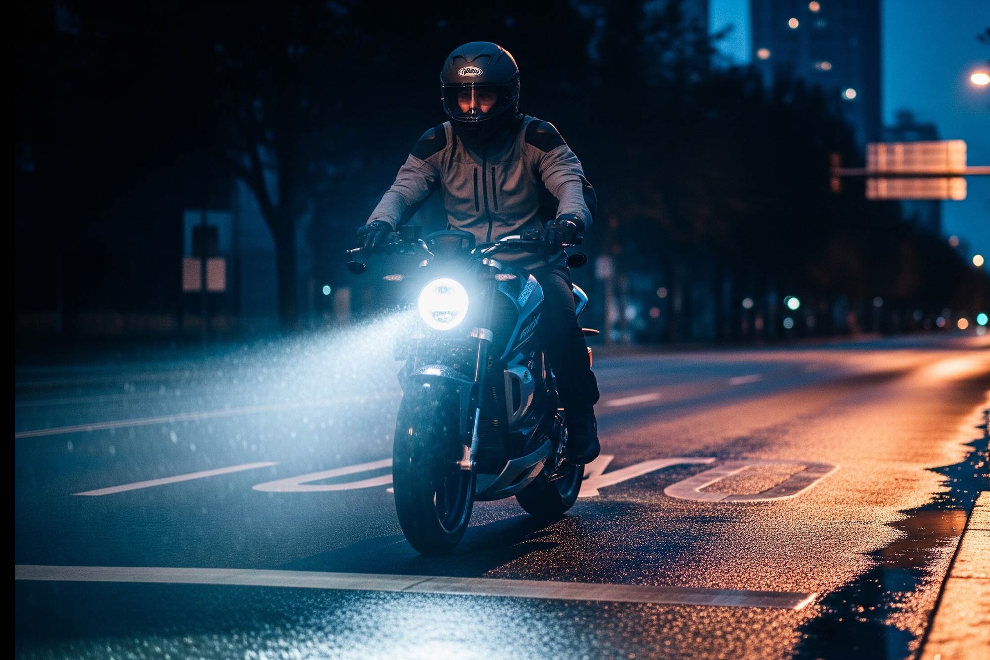 Night commute with integrated lights