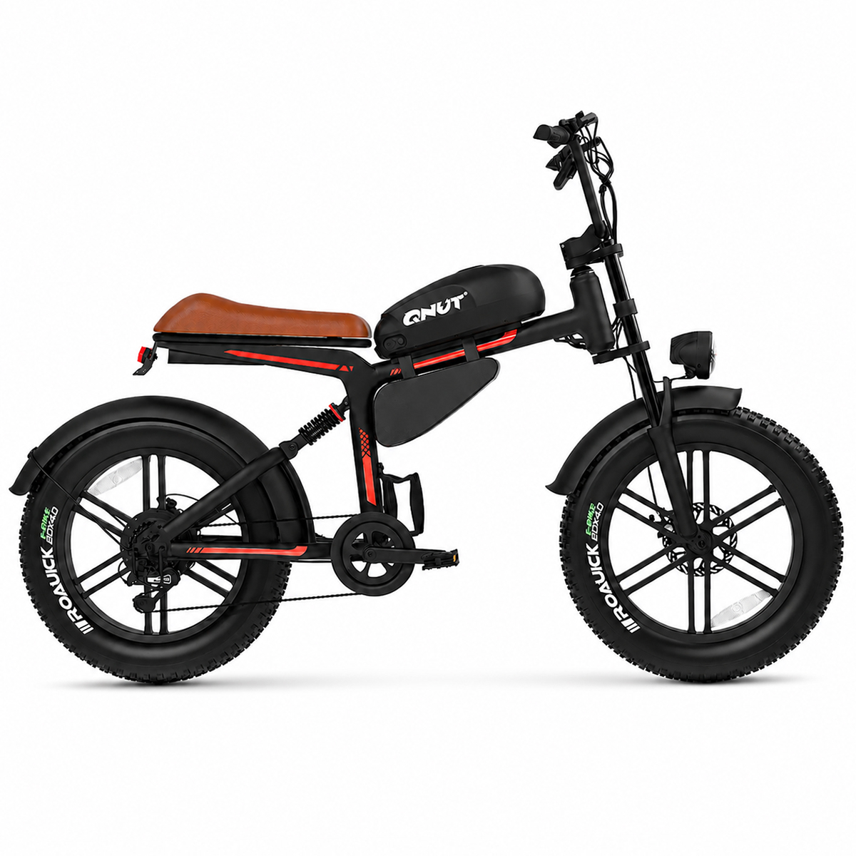 Qnut BK20 Electric Motorbike 1500W Peak Motor 28 MPH Max Speed 48V, 18Ah battery 60-90 Miles Max Range