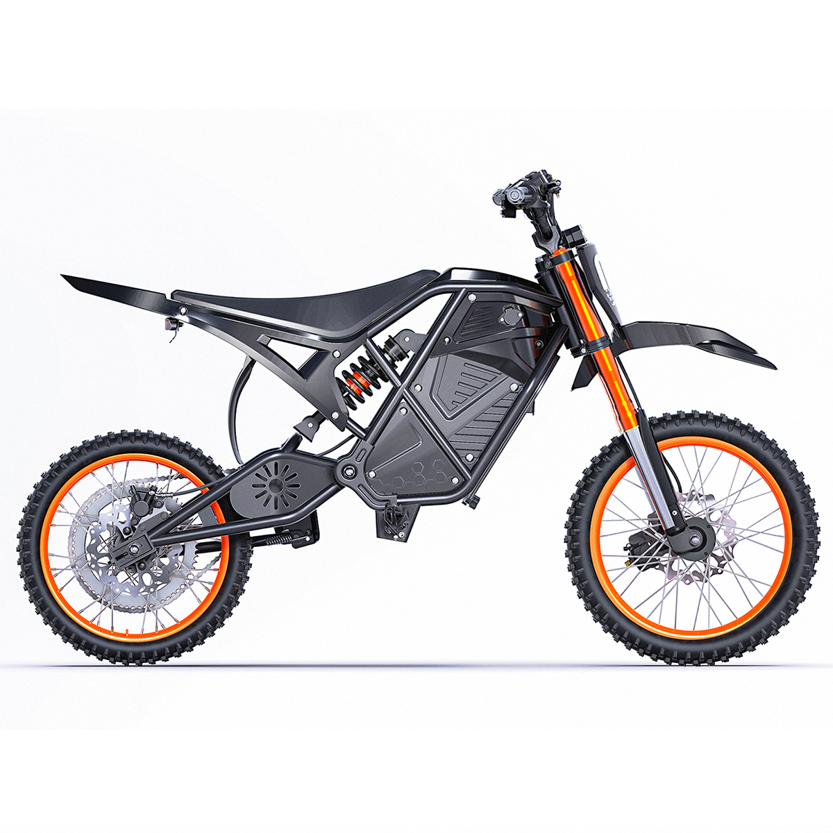 Qnut EDB001 Electric Dirt Bike 1500W Motor 36 MPH Max Speed 48V 20Ah battery 43-53 Miles Max Range