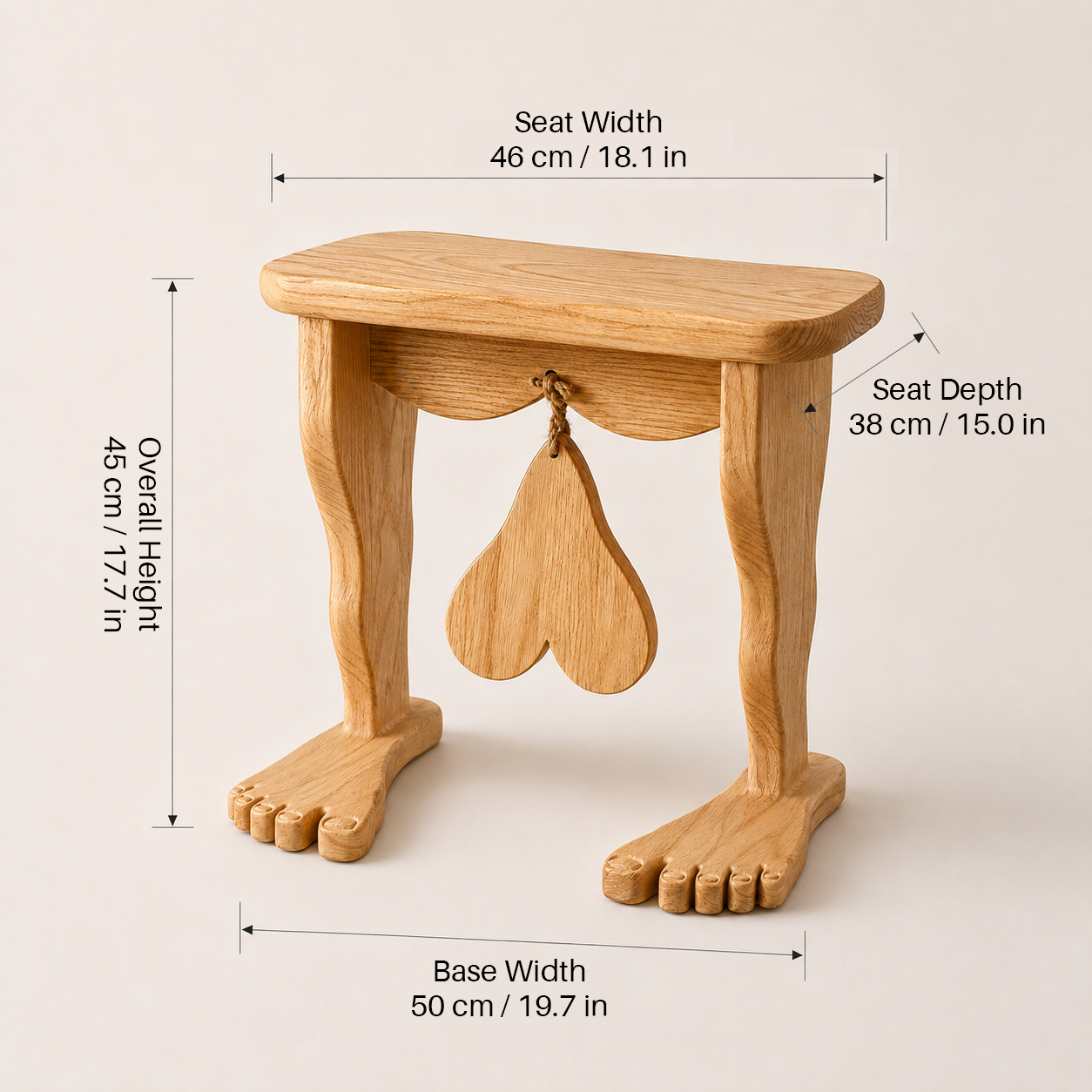 Quirky Sculptural Wooden Stool