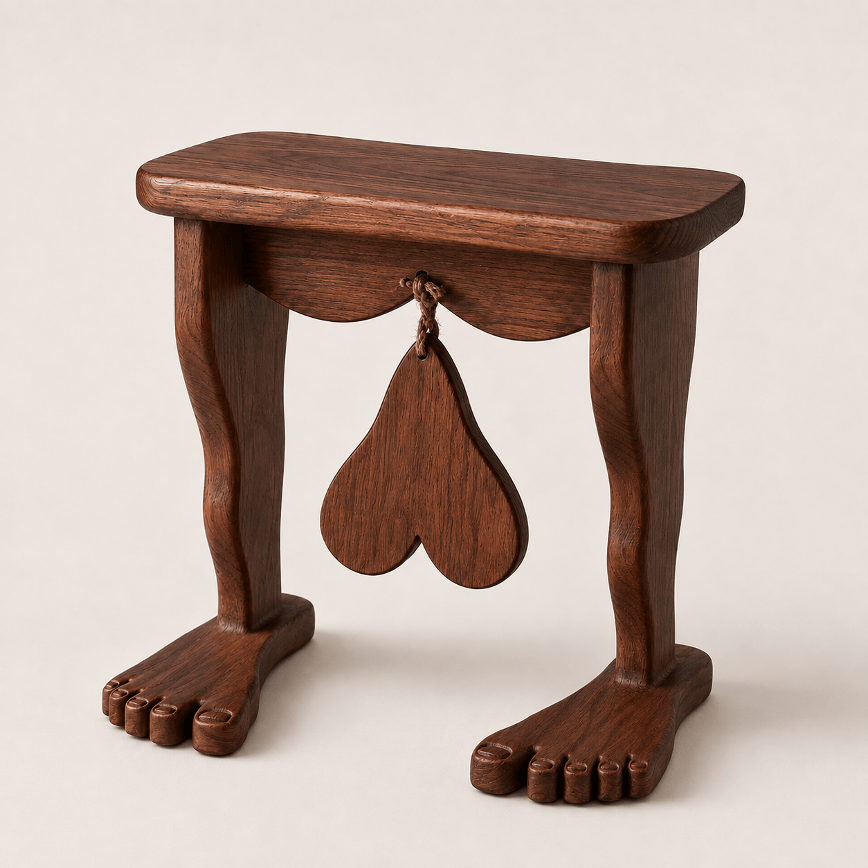 Quirky Sculptural Wooden Stool