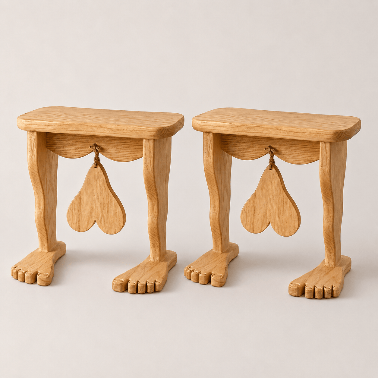 Quirky Sculptural Wooden Stool