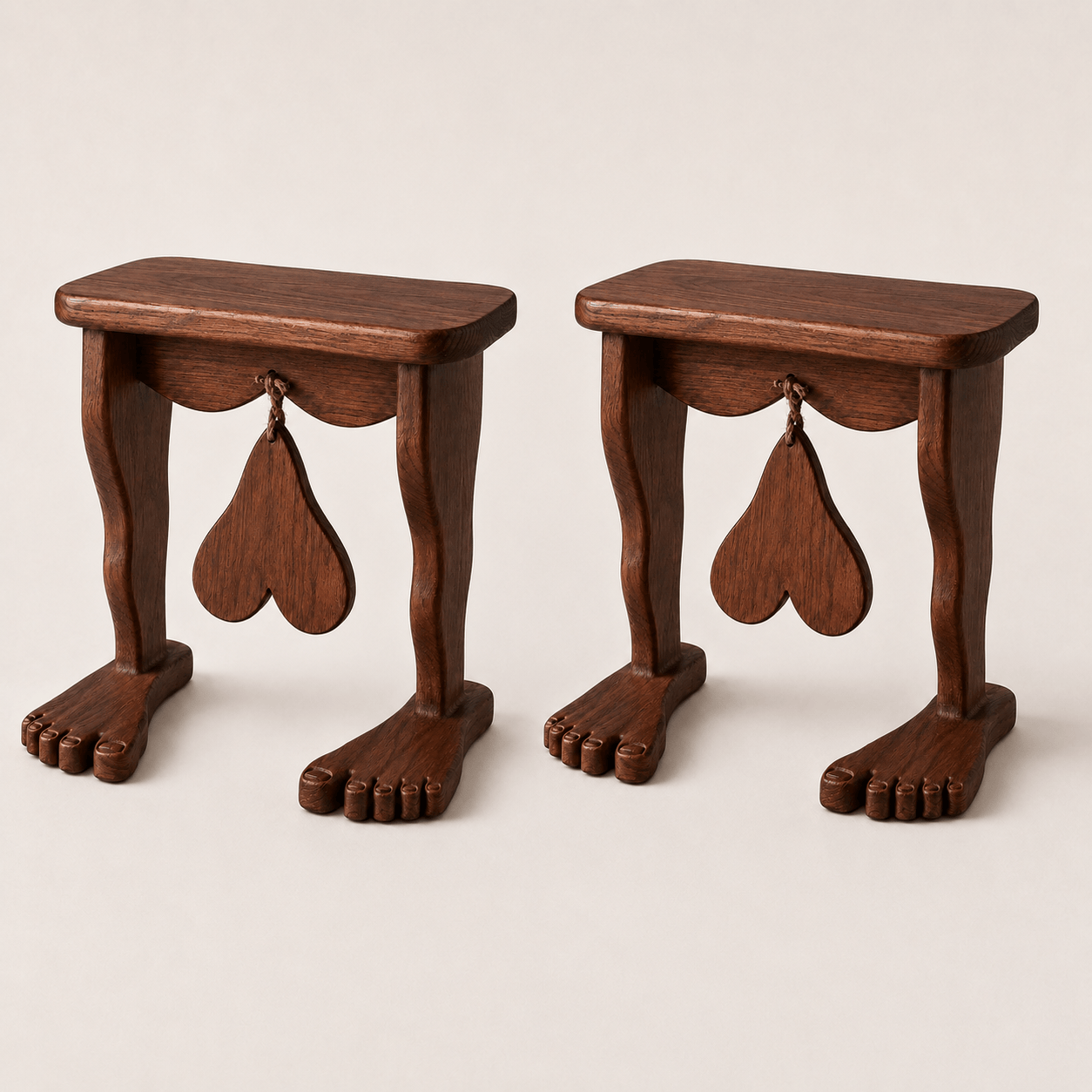 Quirky Sculptural Wooden Stool