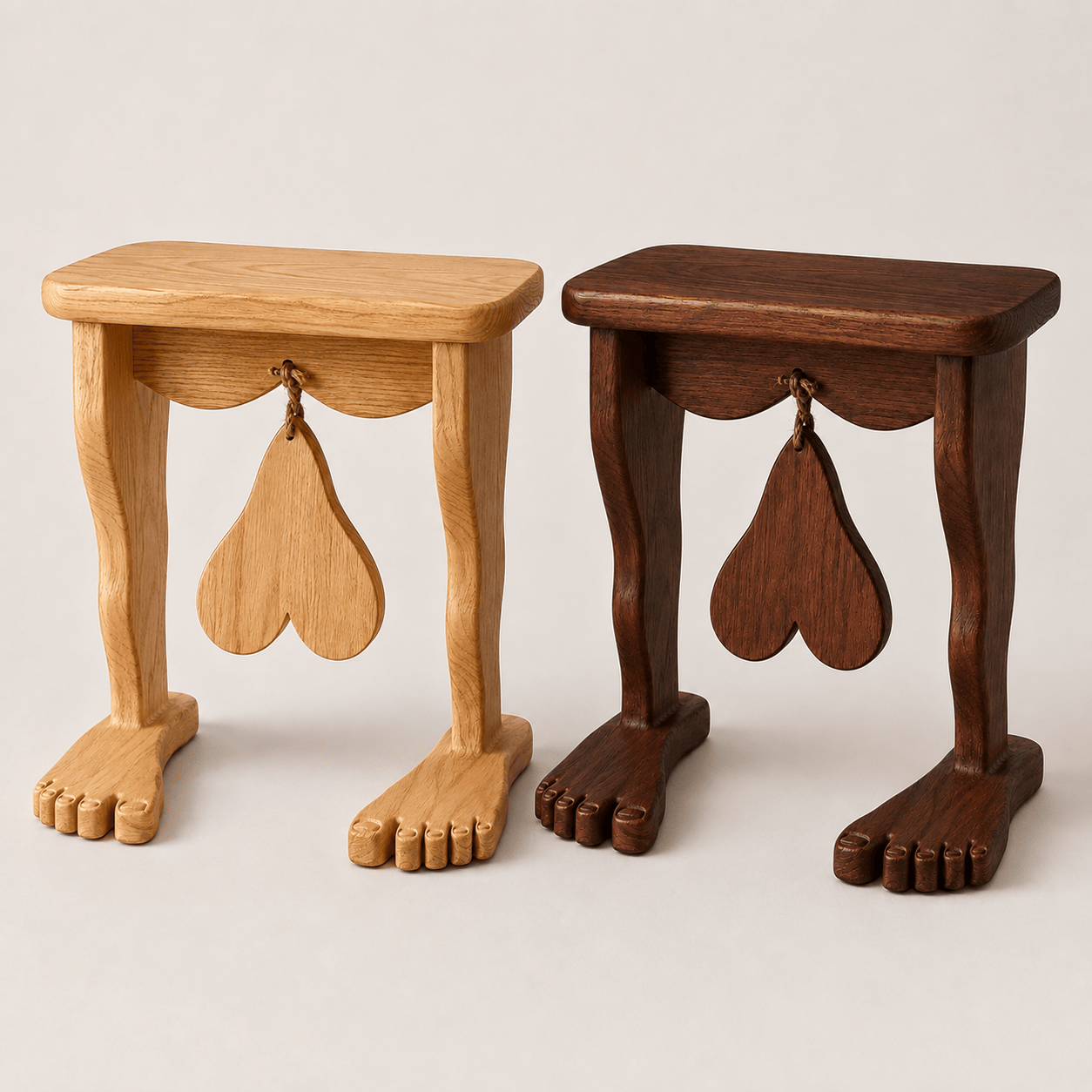 Quirky Sculptural Wooden Stool