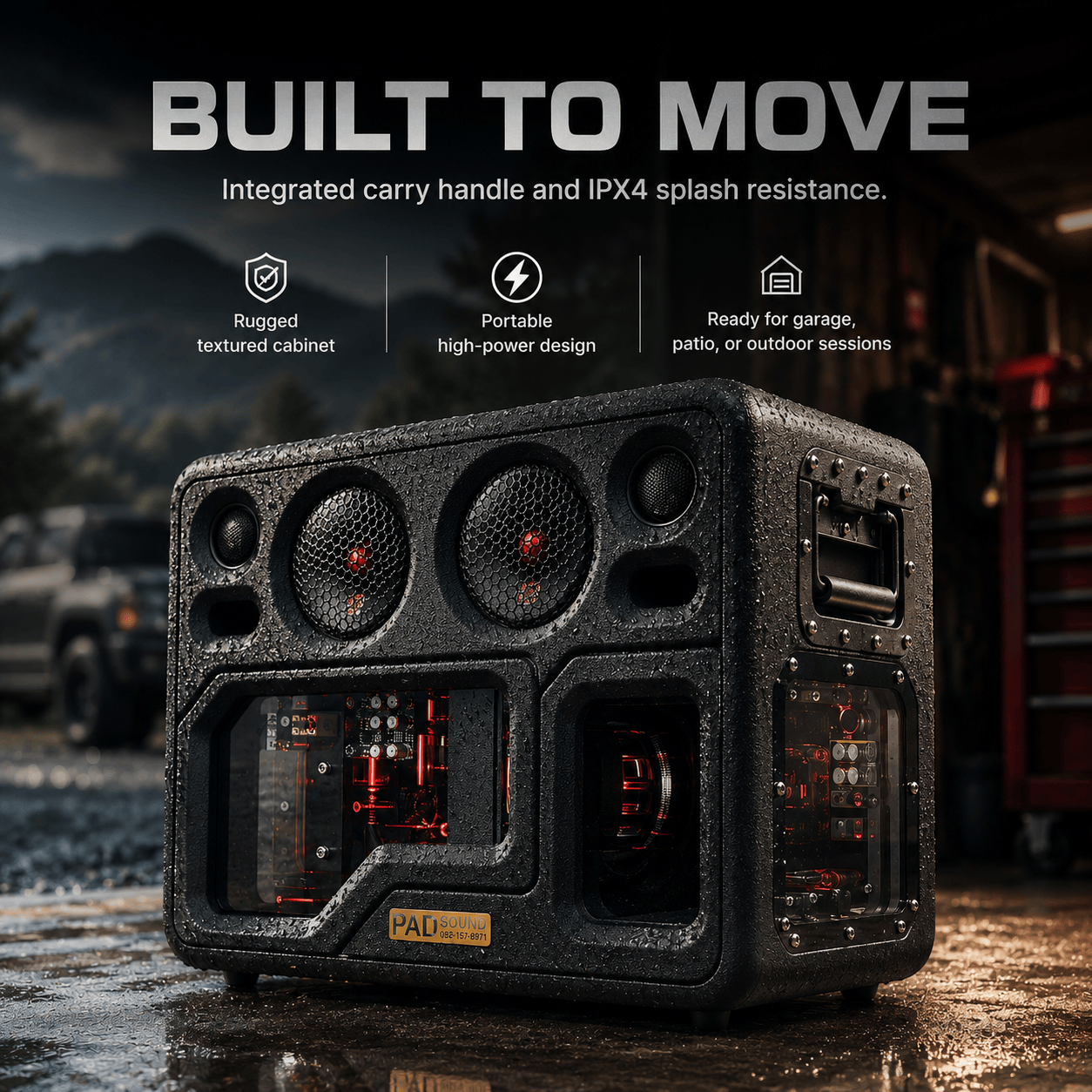 PAD SOUND X8 160W Transparent Bass Speaker