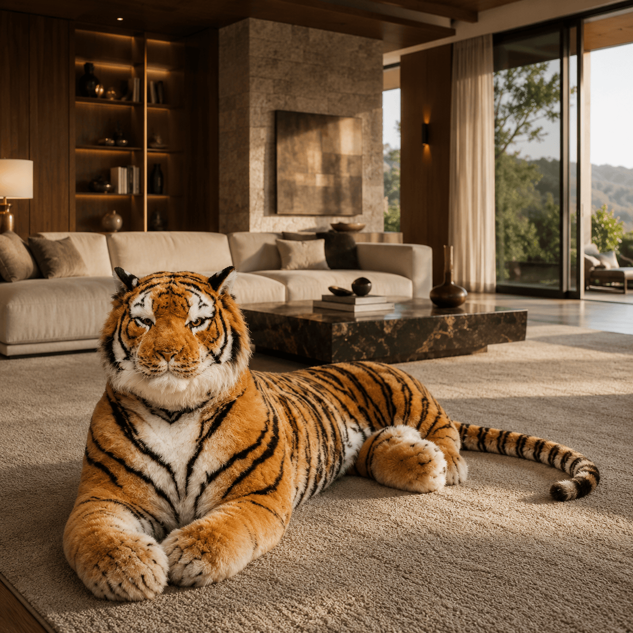 Life-Size Bengal Tiger Plush