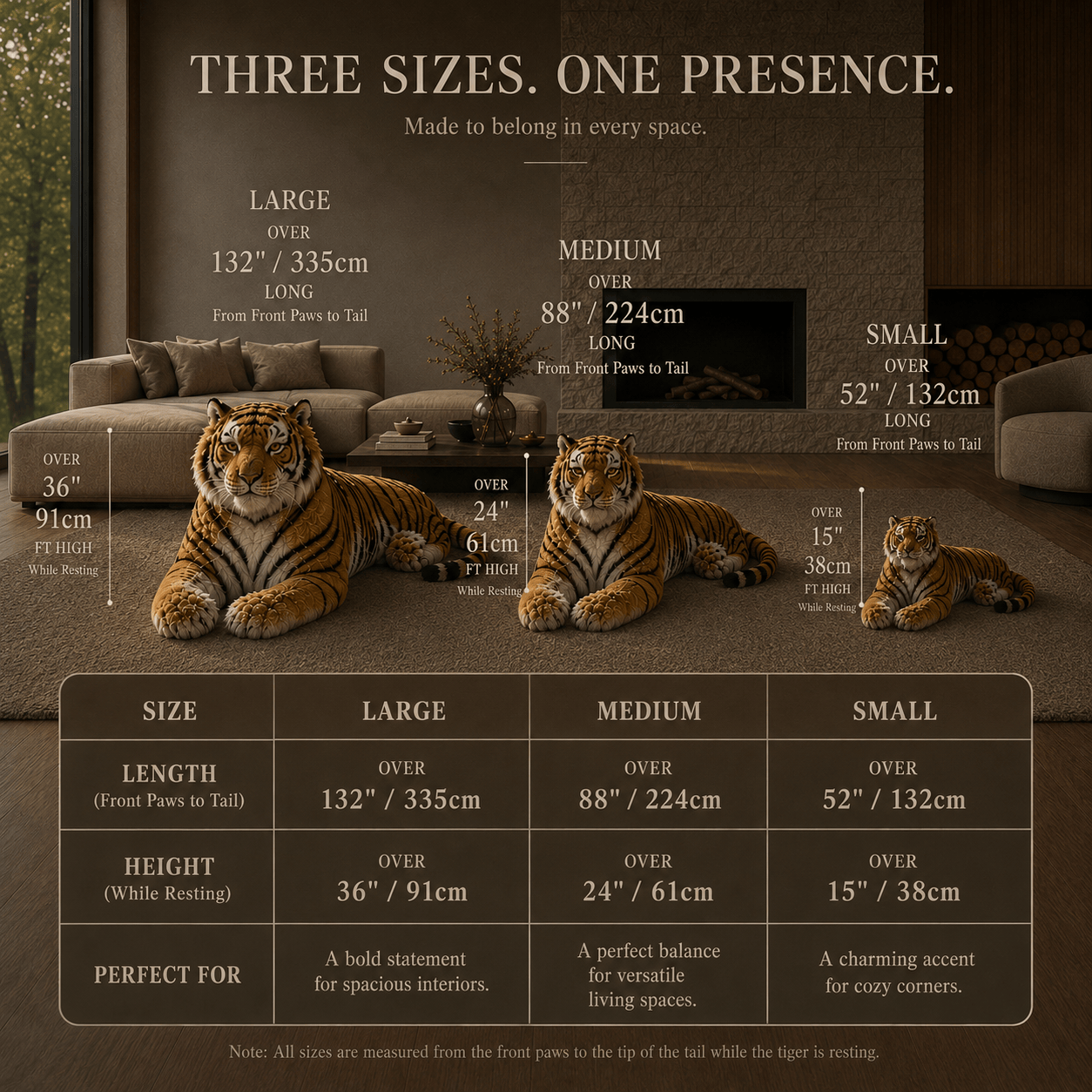 Life-Size Bengal Tiger Plush