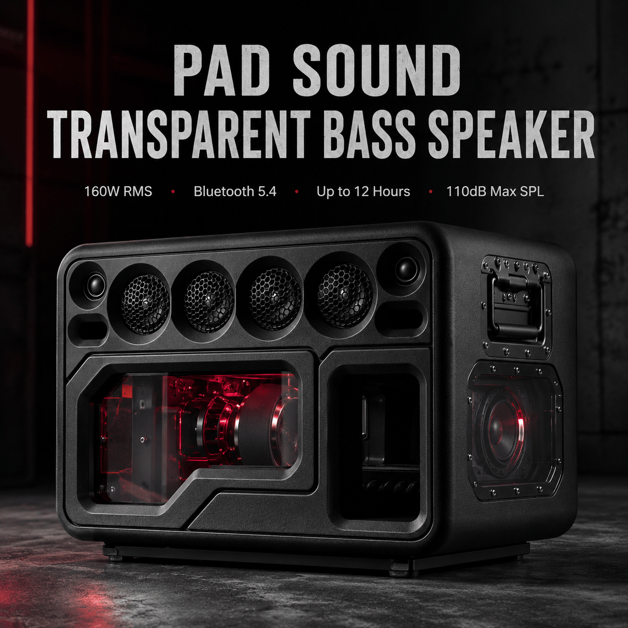 PAD SOUND X8 ARRAY 160W Wide-Stage Bass Speaker