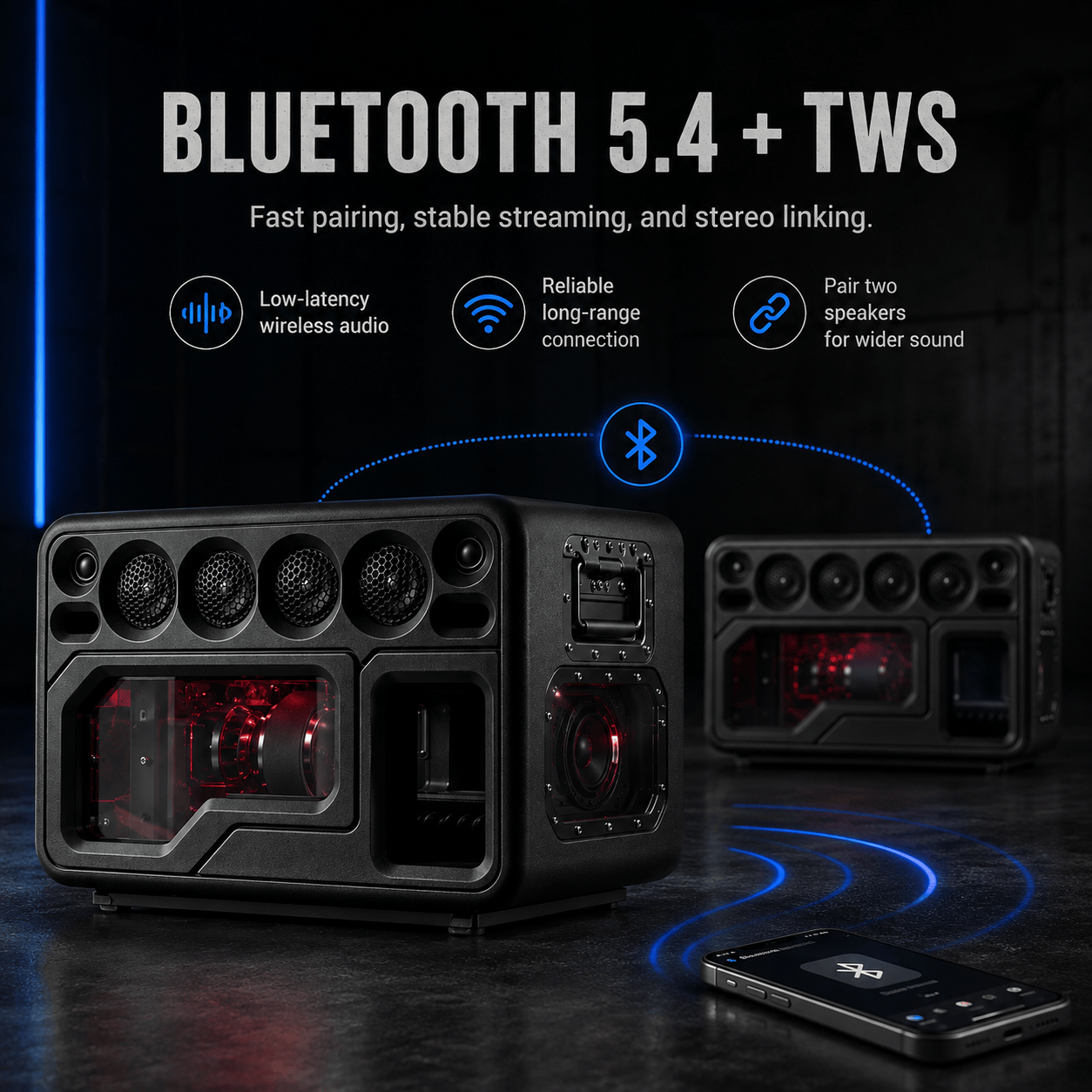 PAD SOUND X8 ARRAY 160W Wide-Stage Bass Speaker