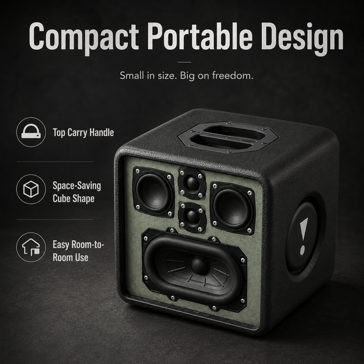 PAD SOUND CUBE — Compact Power Bluetooth Speaker