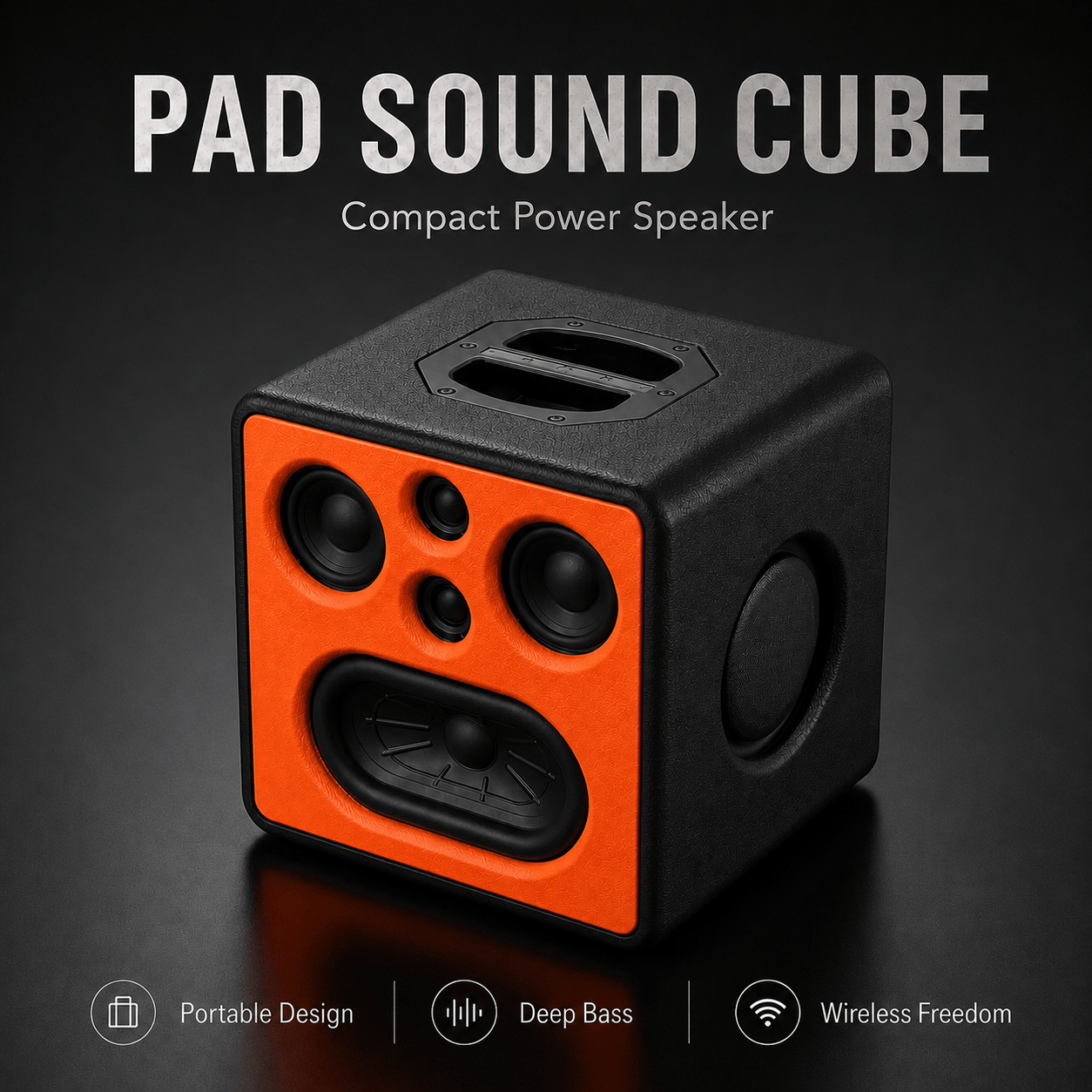 PAD SOUND CUBE VIVID — Compact Power Speaker