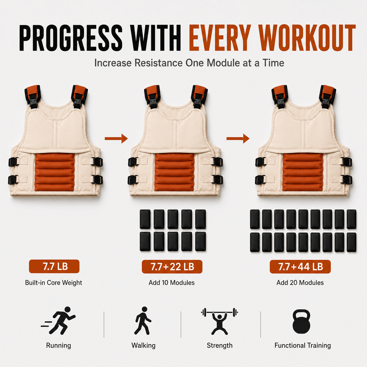 MODOESHOP™ Adjustable Weighted Vest