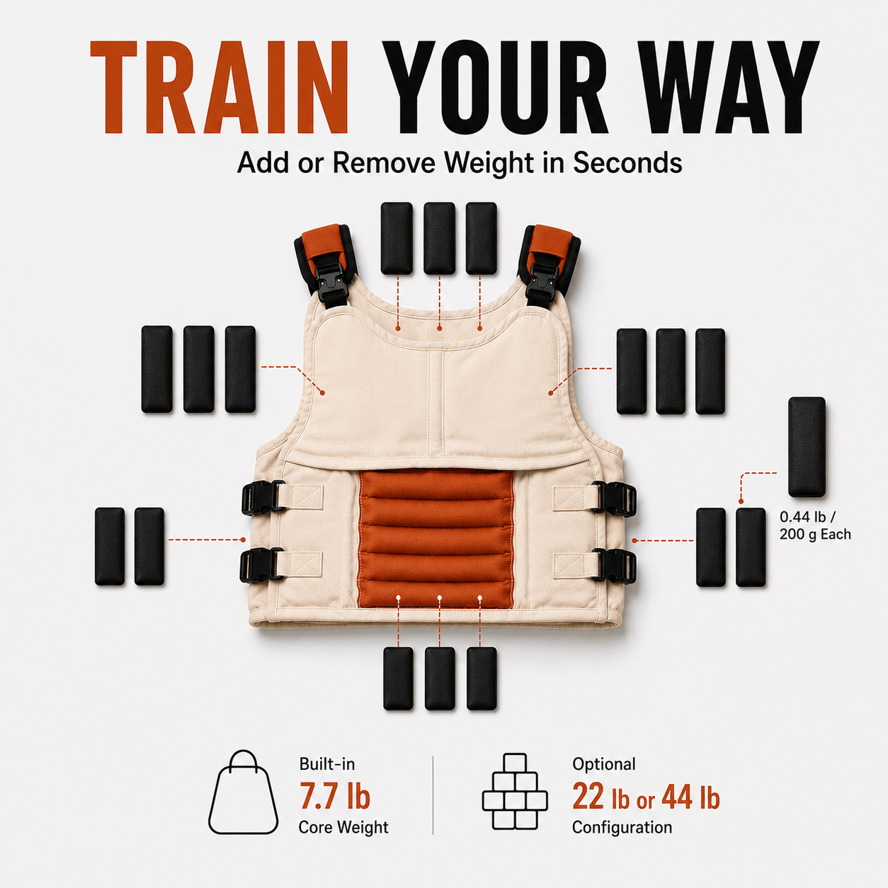 MODOESHOP™ Adjustable Weighted Vest
