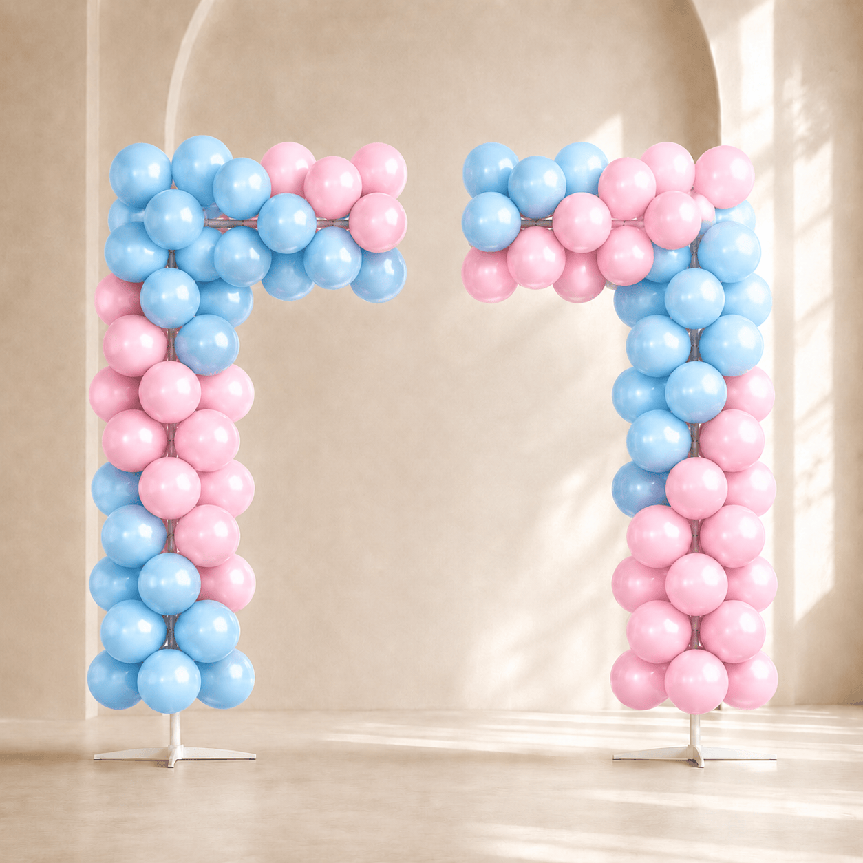 Dreamy Pink & Blue Balloon Arch Decoration Set