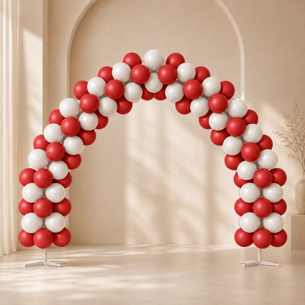 Valentines Day Red & White Balloon Arch Decoration Set