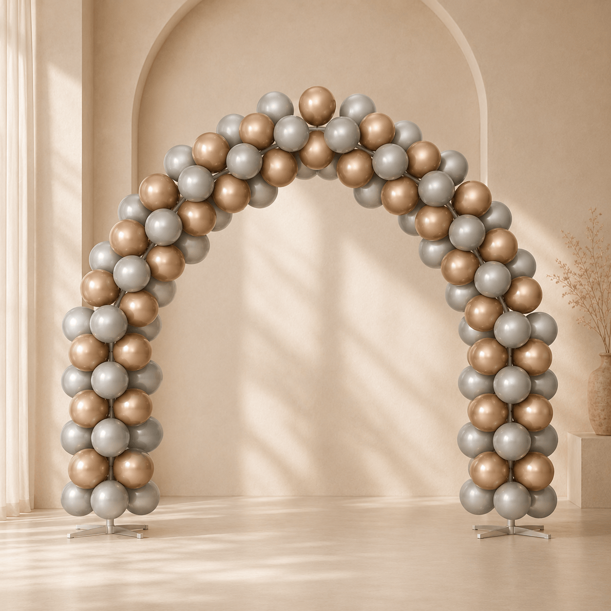 Champagne Gold & Silver Metallic Balloon Arch Kit