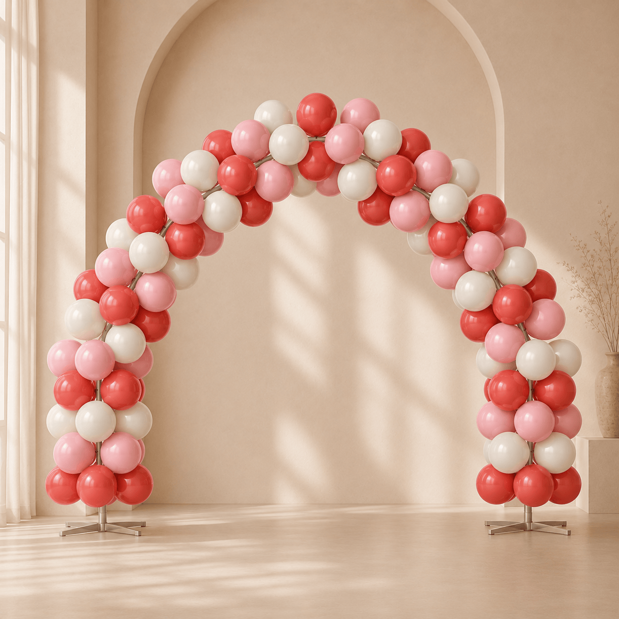 Dusty Pink & Burgundy Contrast Color Balloon Arch Kit