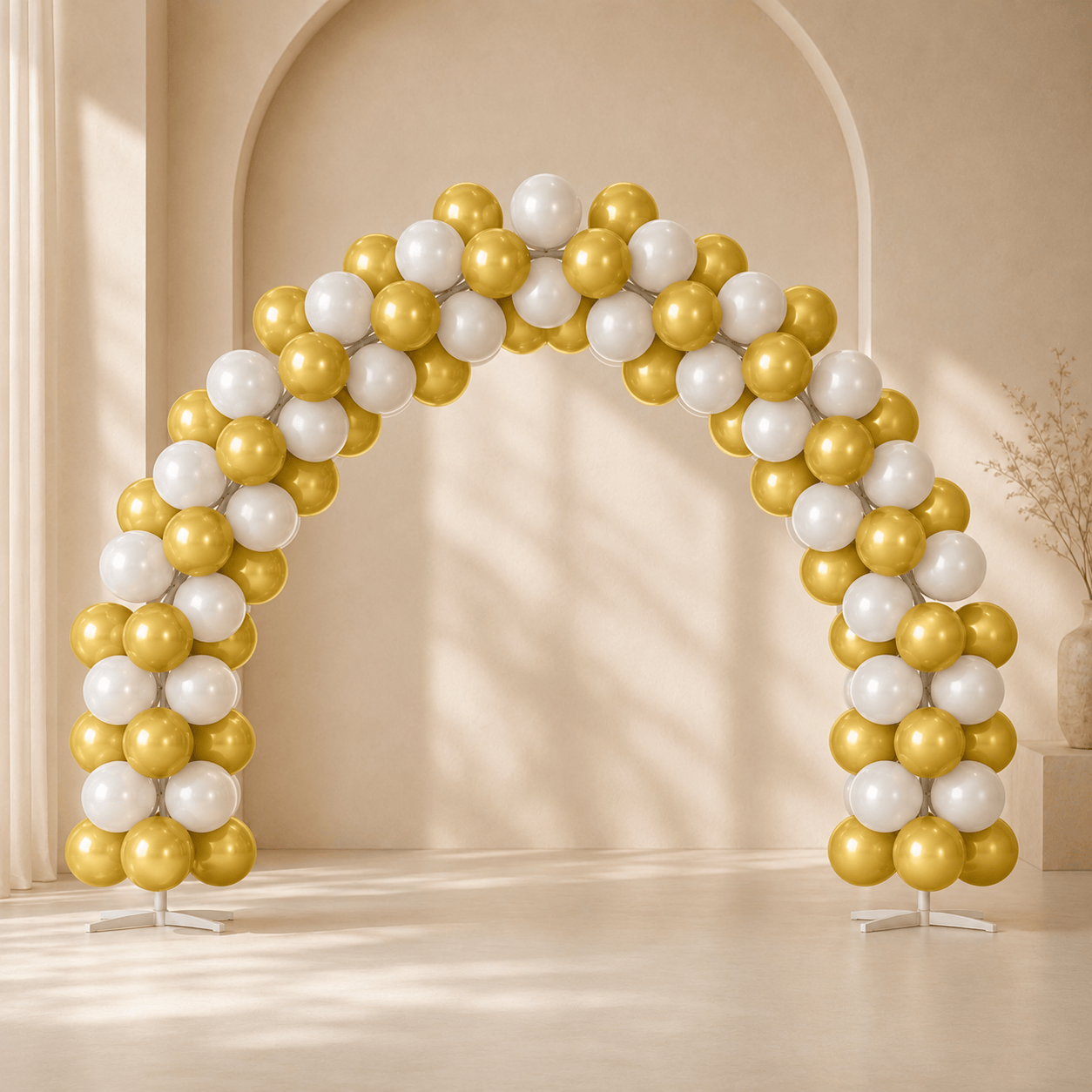 Luxury Gold & White Balloon Arch Kit