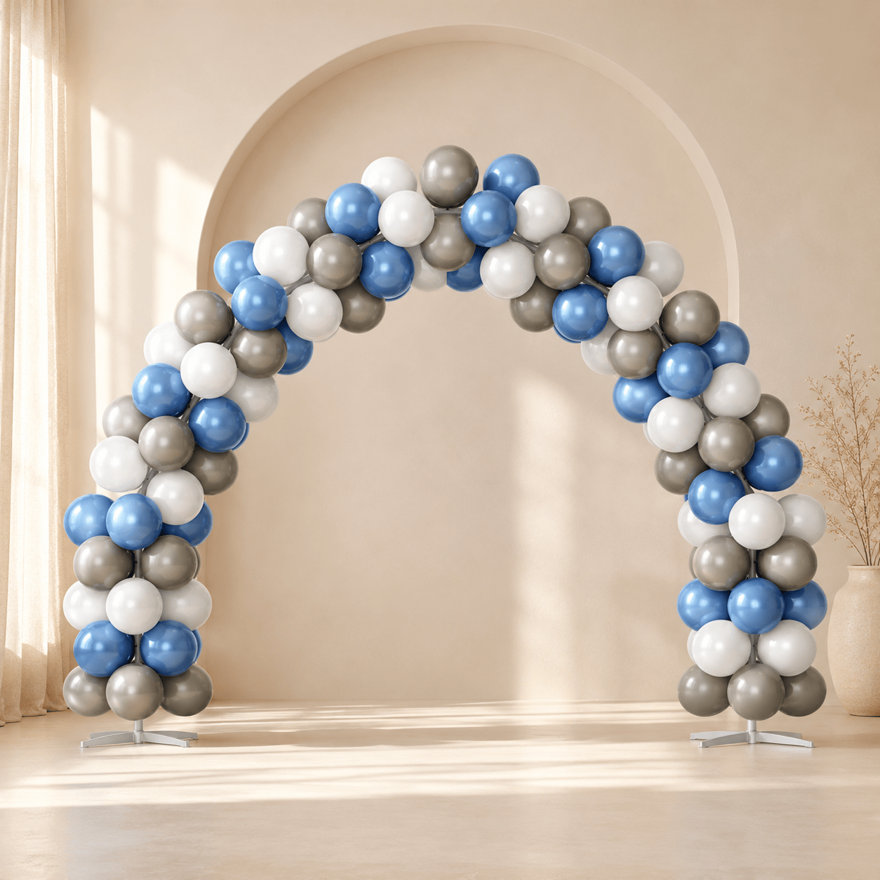 Luxury Business Blue & Grey Balloon Arch Decoration Set