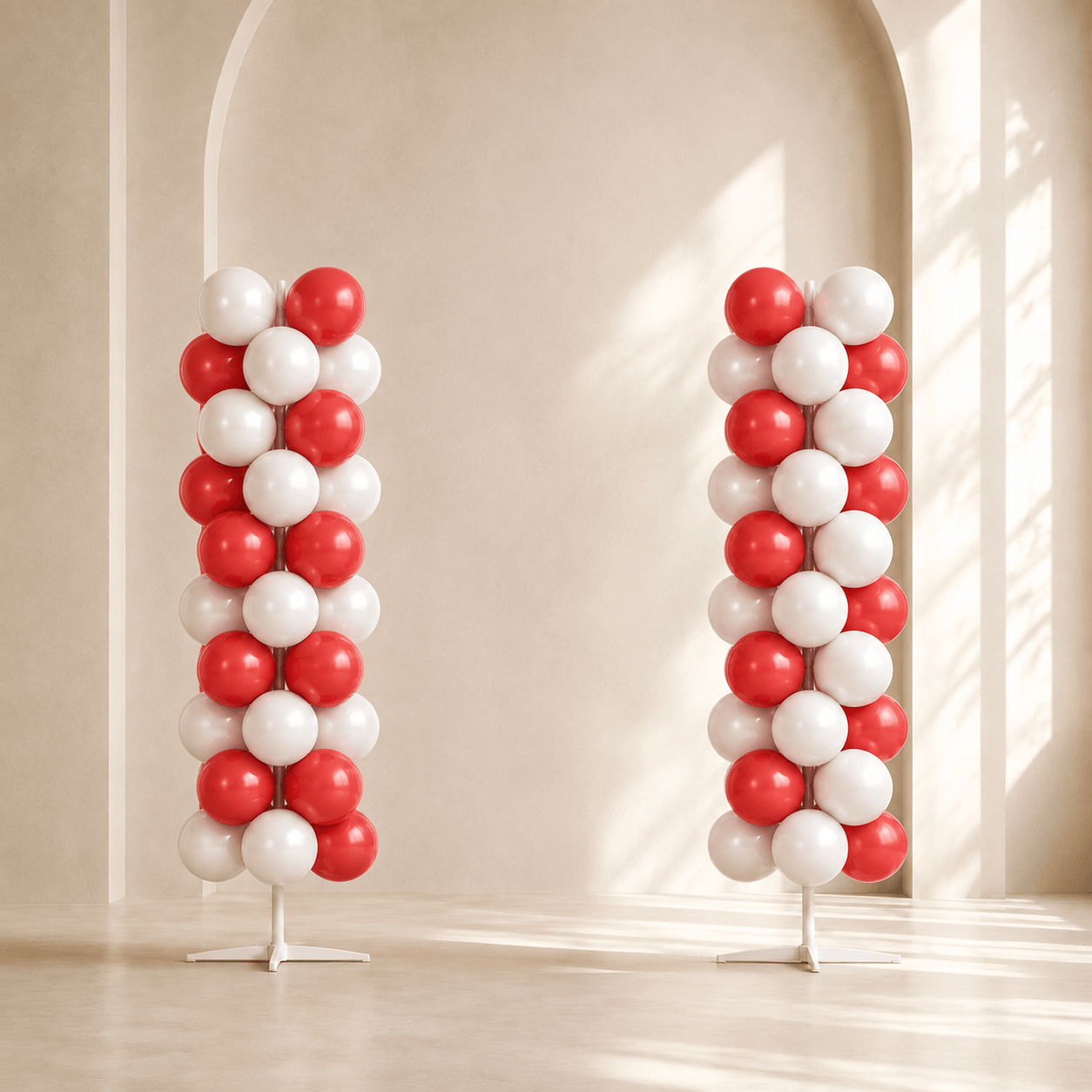 Valentines Day Red & White Balloon Arch Decoration Set