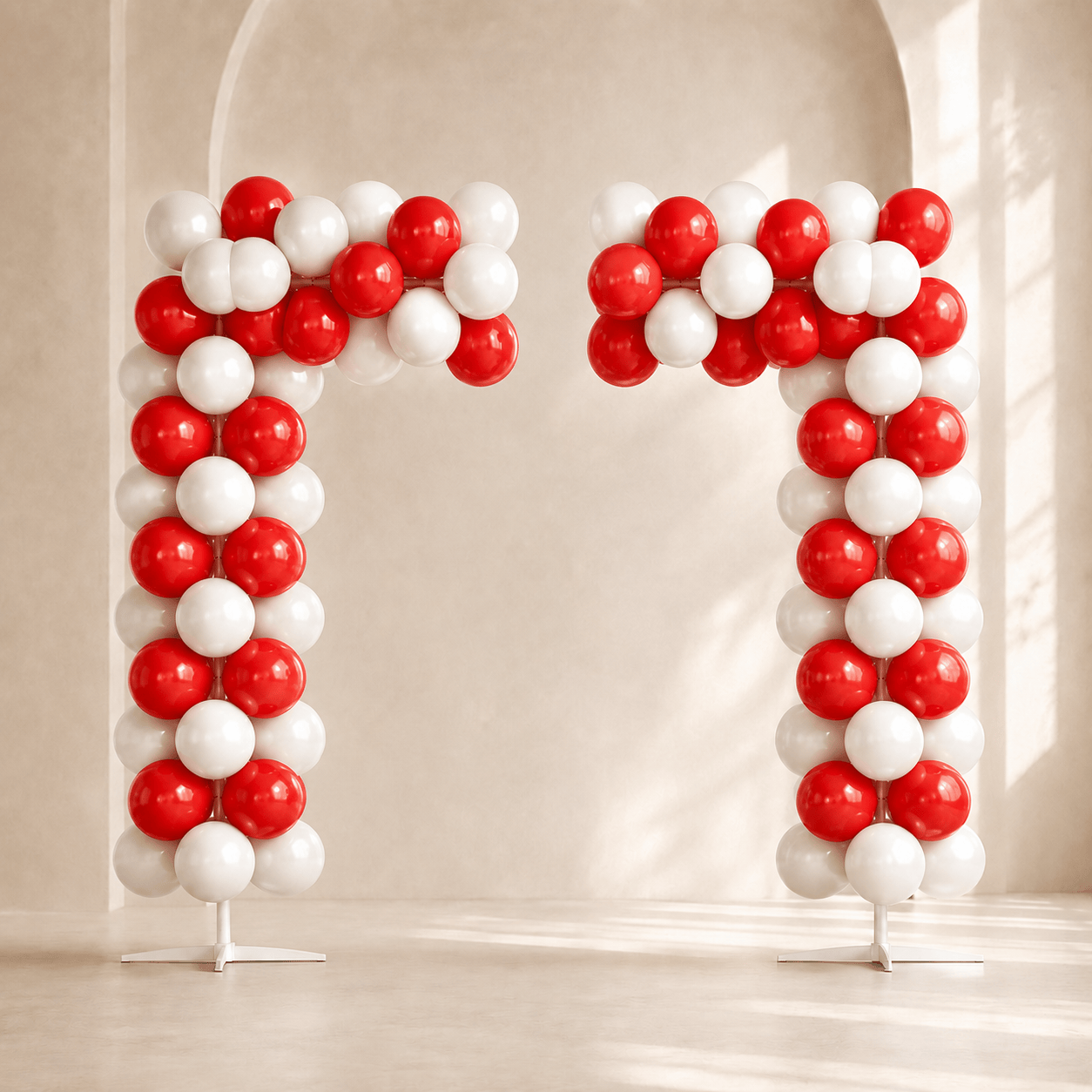 Valentines Day Red & White Balloon Arch Decoration Set