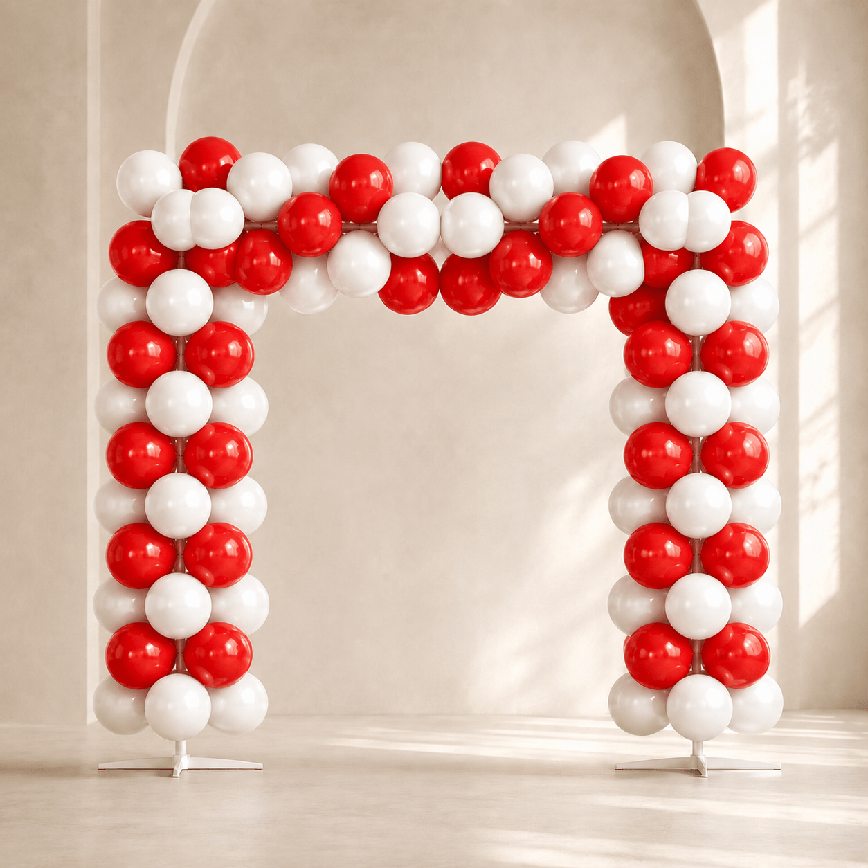 Valentines Day Red & White Balloon Arch Decoration Set