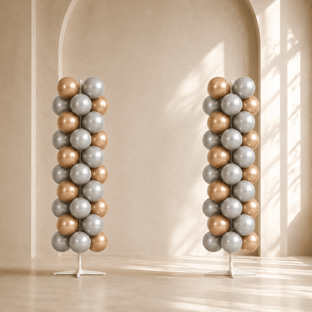 Champagne Gold & Silver Metallic Balloon Arch Kit