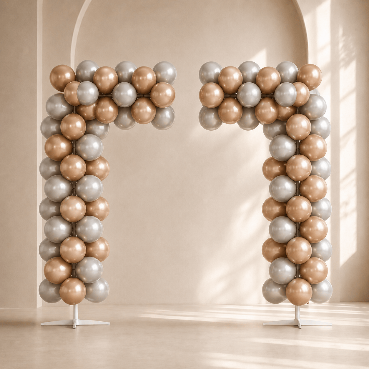 Champagne Gold & Silver Metallic Balloon Arch Kit