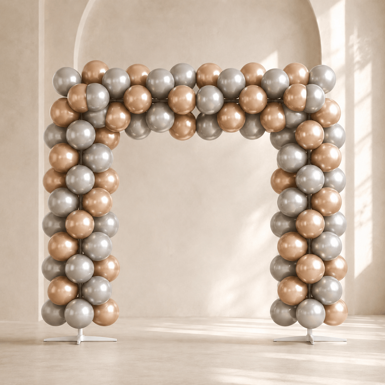 Champagne Gold & Silver Metallic Balloon Arch Kit