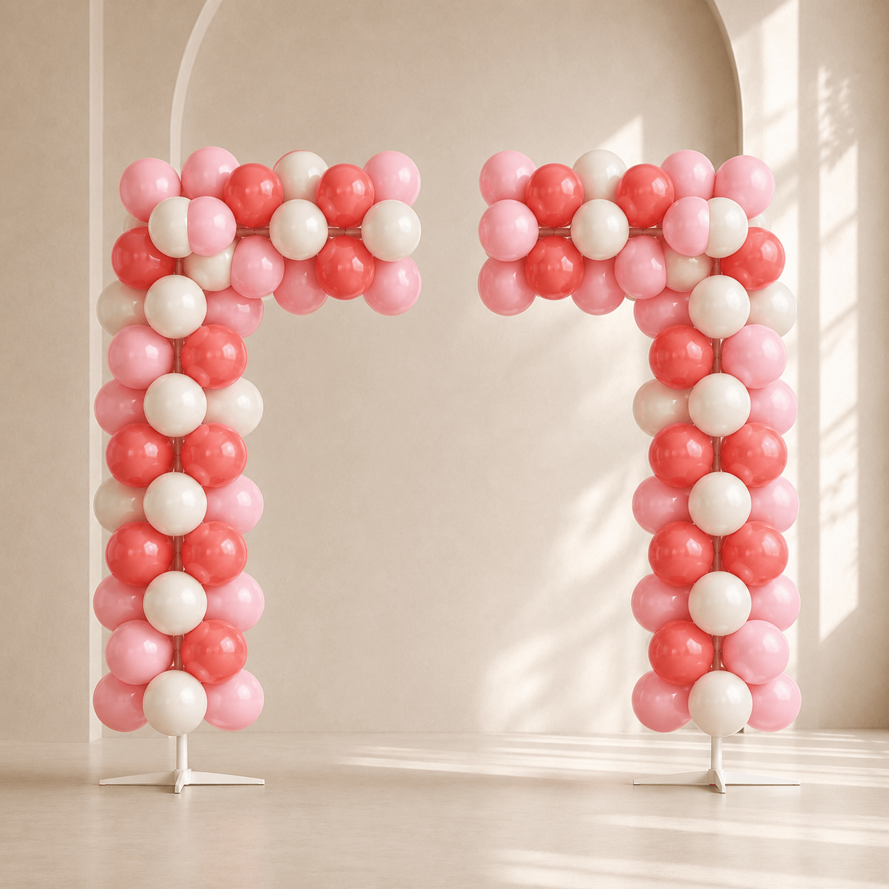Dusty Pink & Burgundy Contrast Color Balloon Arch Kit